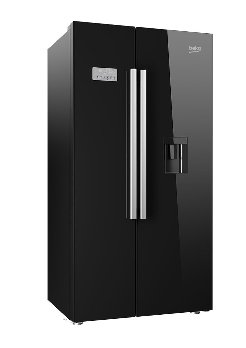 Beko Asd241b American Style Black Freestanding Fridge Freezer Diy At B Q