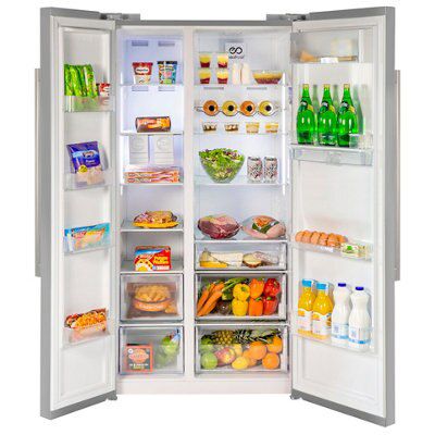 Beko ASD241S Freestanding Frost free Fridge freezer - Silver