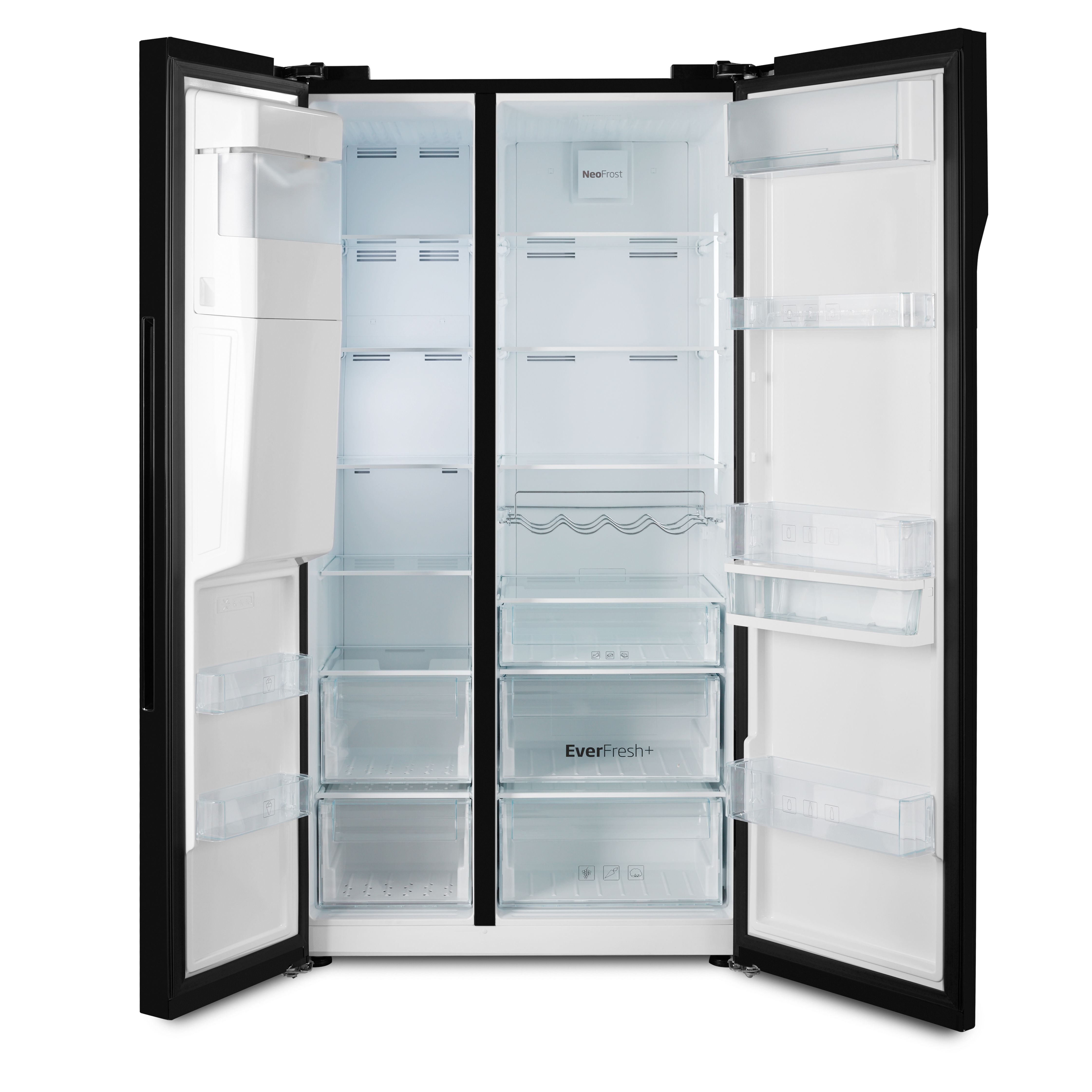 Beko ASGN542B American style Freestanding Frost free Fridge freezer - Black