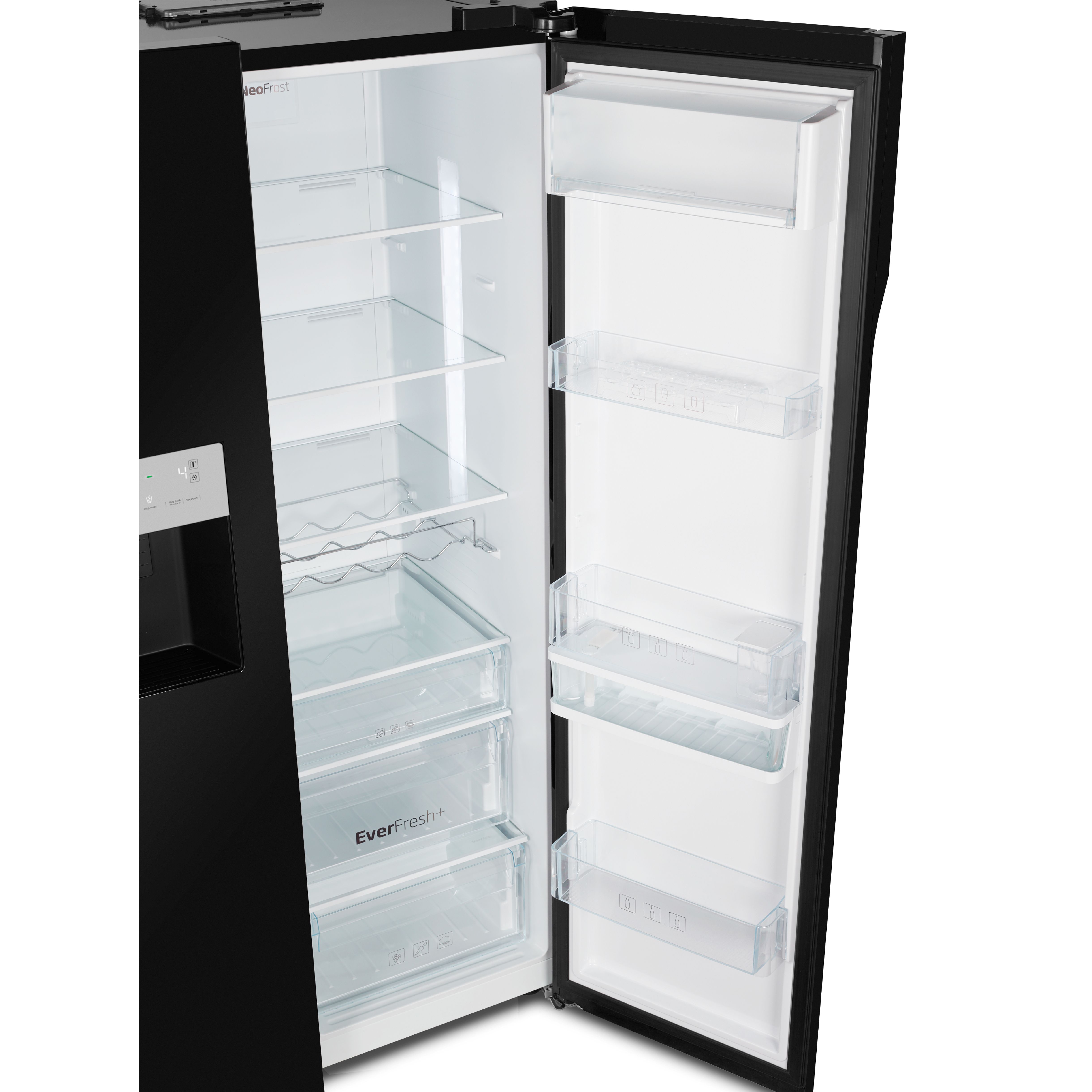 Beko ASGN542B American style Freestanding Frost free Fridge freezer - Black
