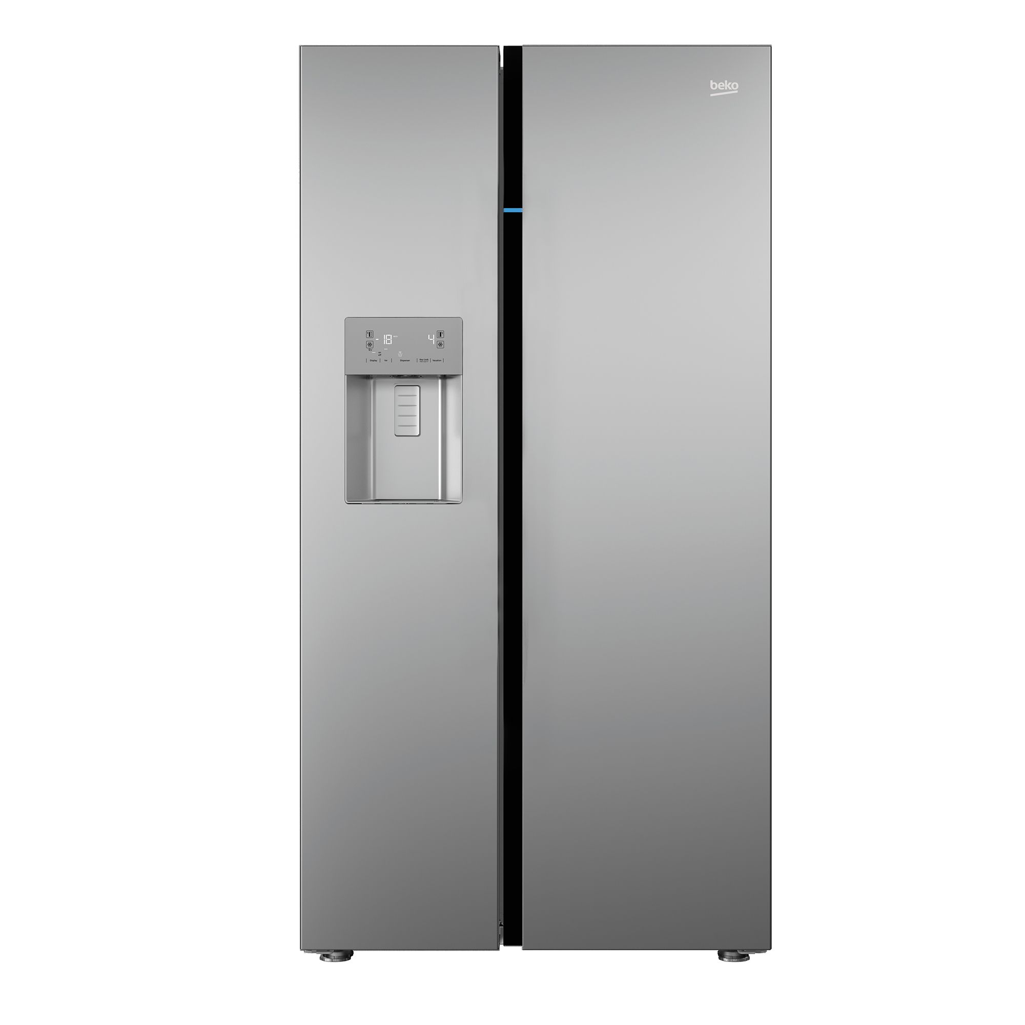 Beko ASGN542S American style Freestanding Frost free Fridge freezer - Silver