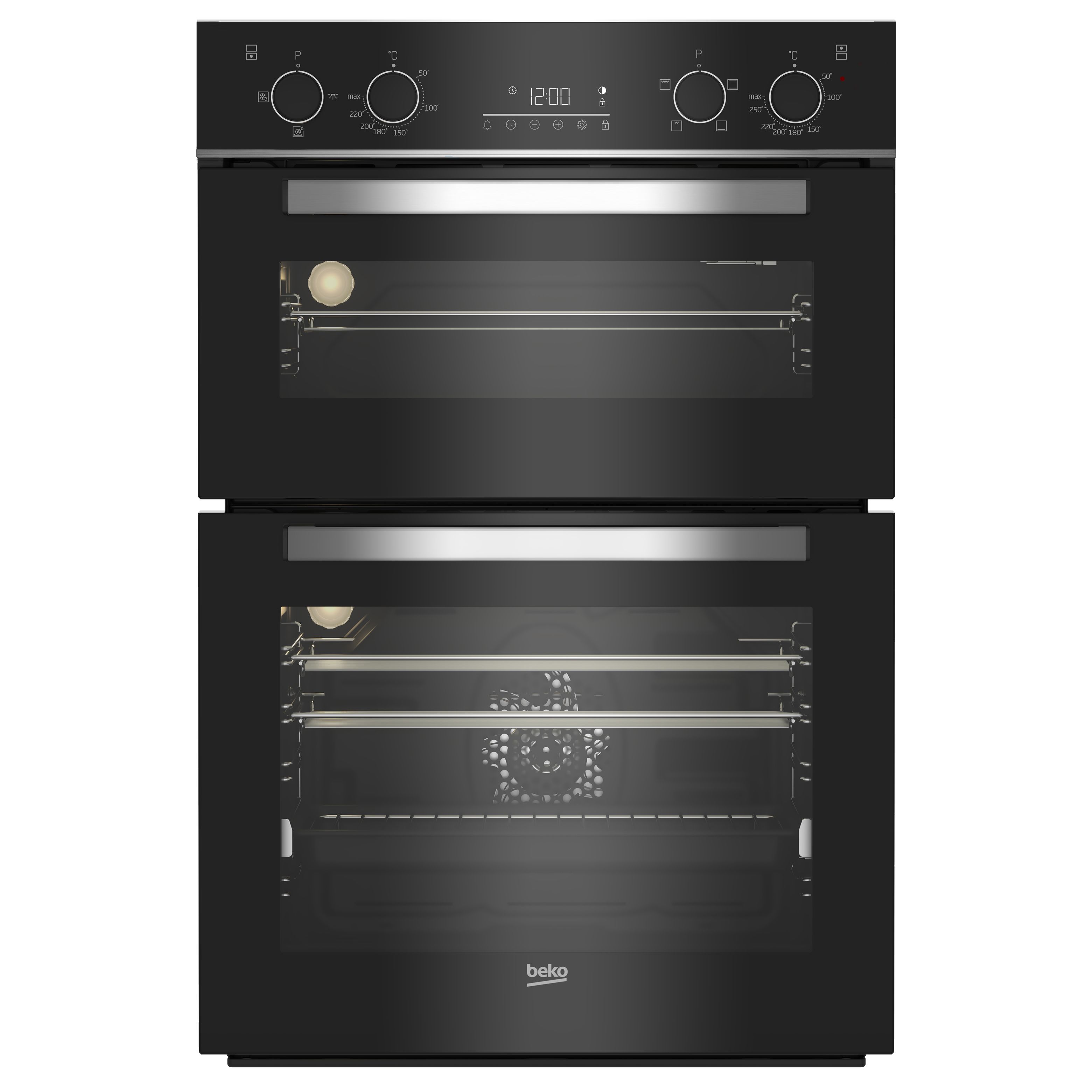 Double oven deals black