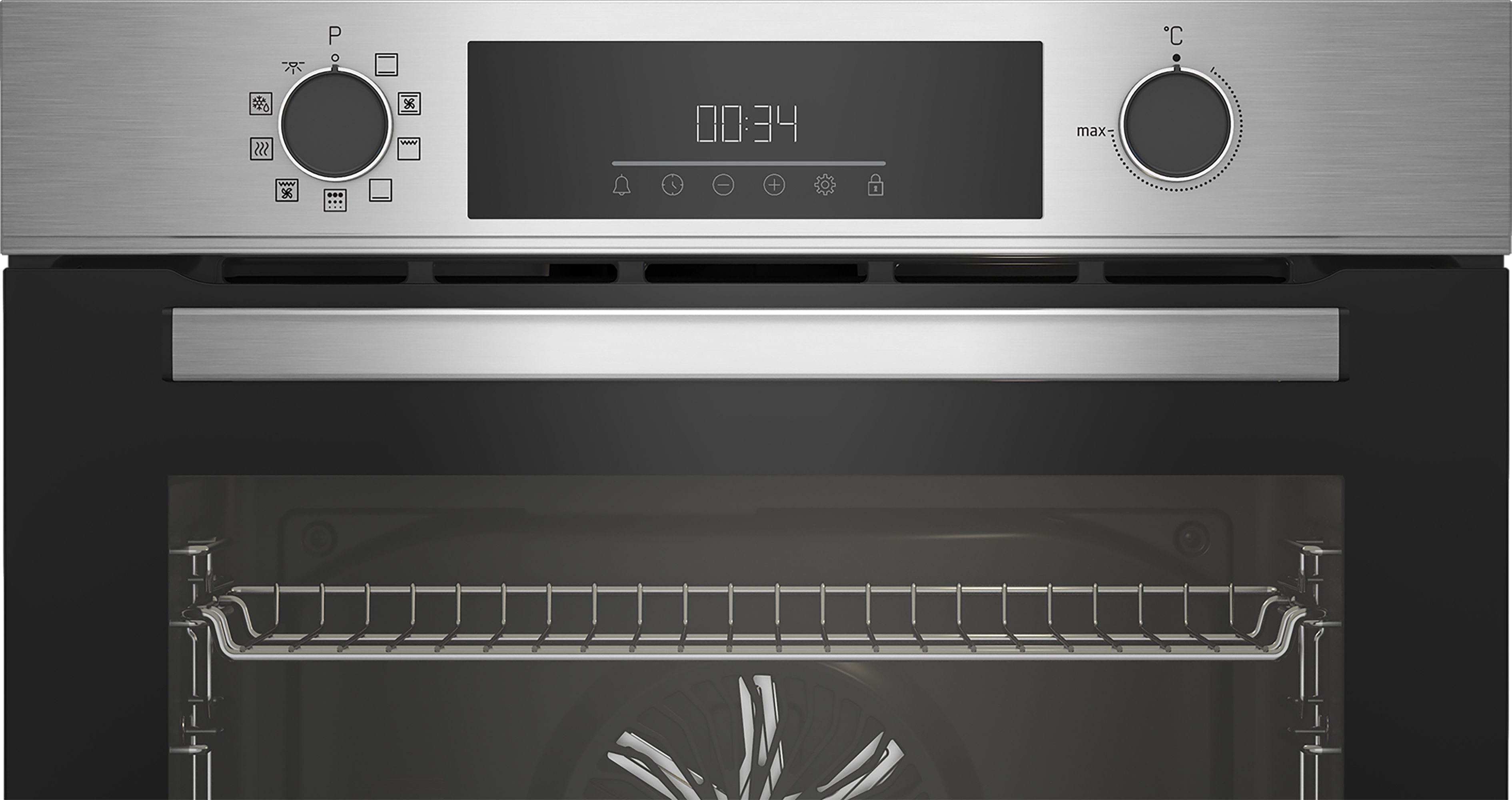 Beko BBIE22300XFP Built-in Pyrolytic Single Oven - Mirrored stainless steel effect