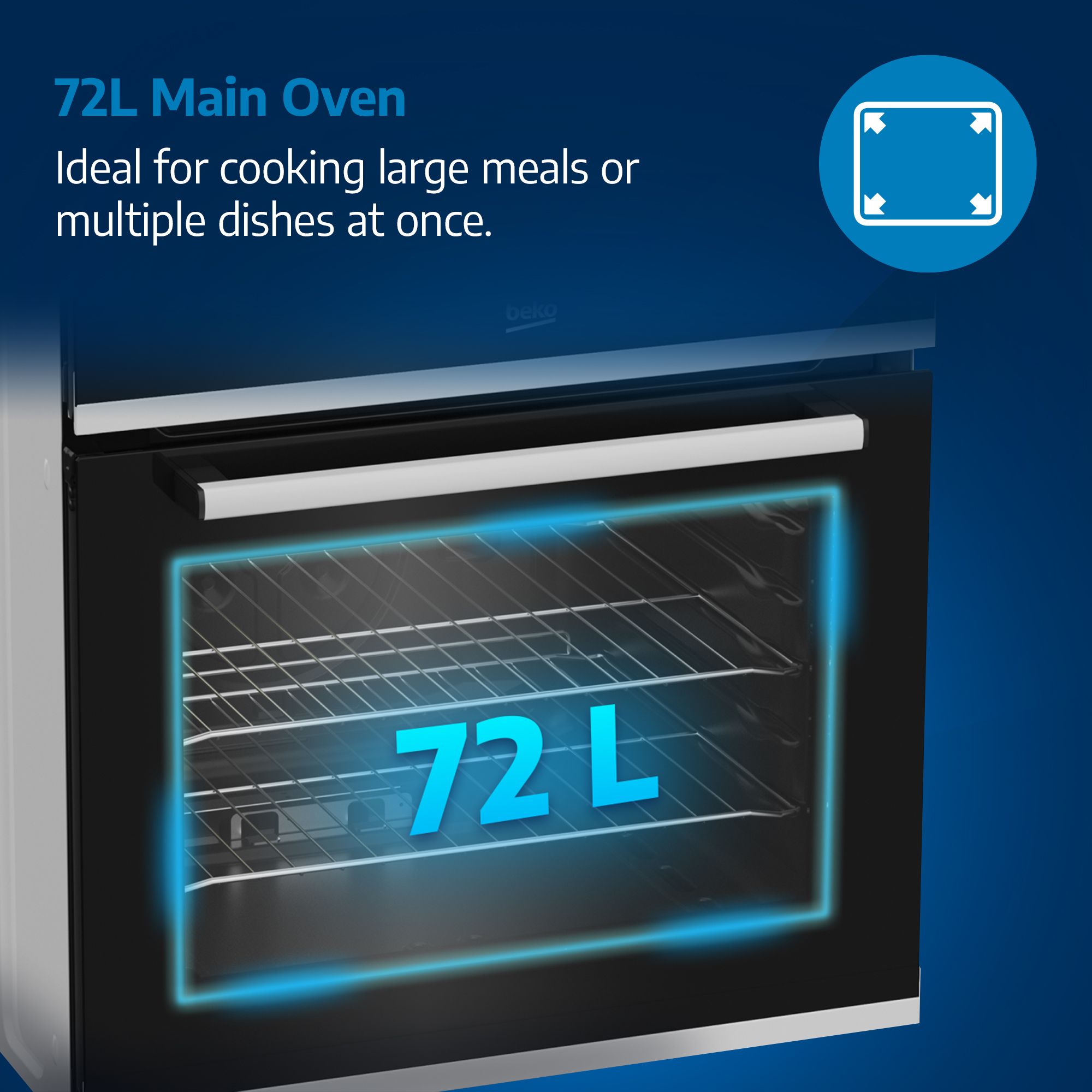 Beko BBQE24300B Built-in Single Multi-function Electric Oven - Black
