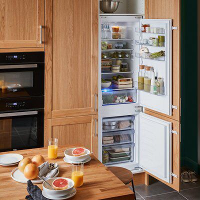 Beko BCB7030F 70:30 Integrated Frost free Fridge freezer - White