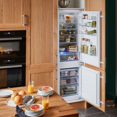 Beko BCB7030F 70:30 Integrated Frost free Fridge freezer - White