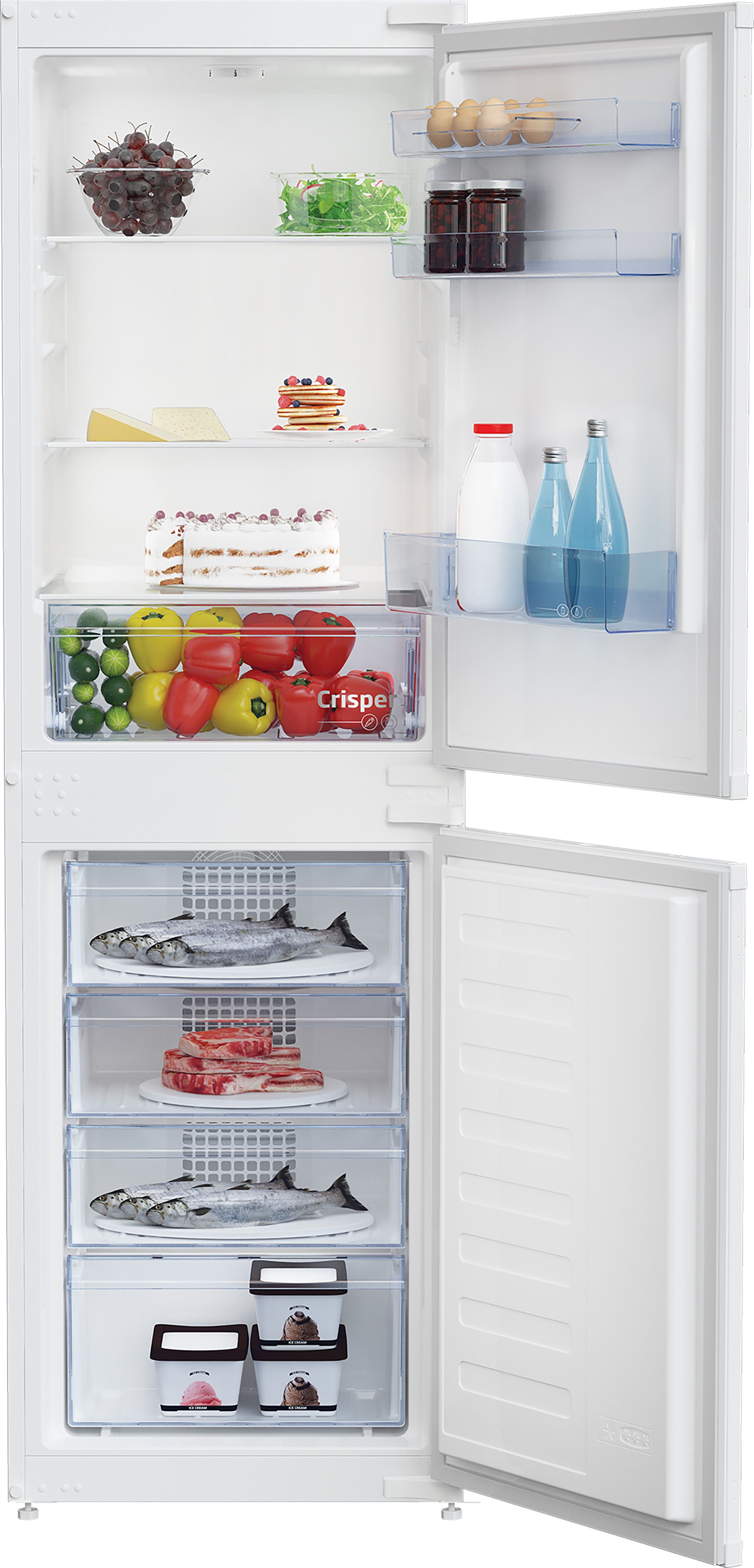 Beko BCFD450 50:50 Traditional Integrated Frost free Fridge freezer