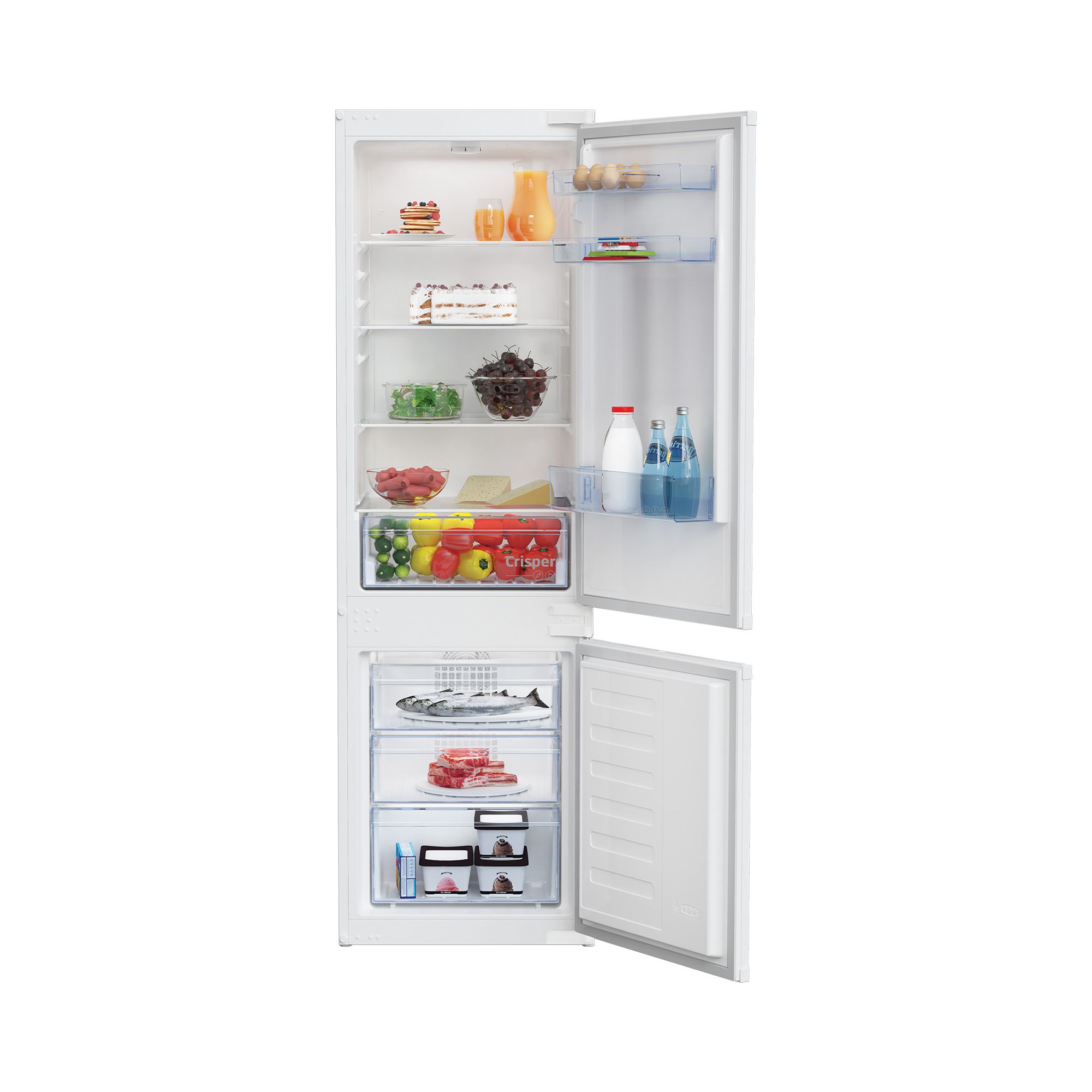 Beko BCFD473 70:30 Traditional Integrated Frost free Fridge freezer