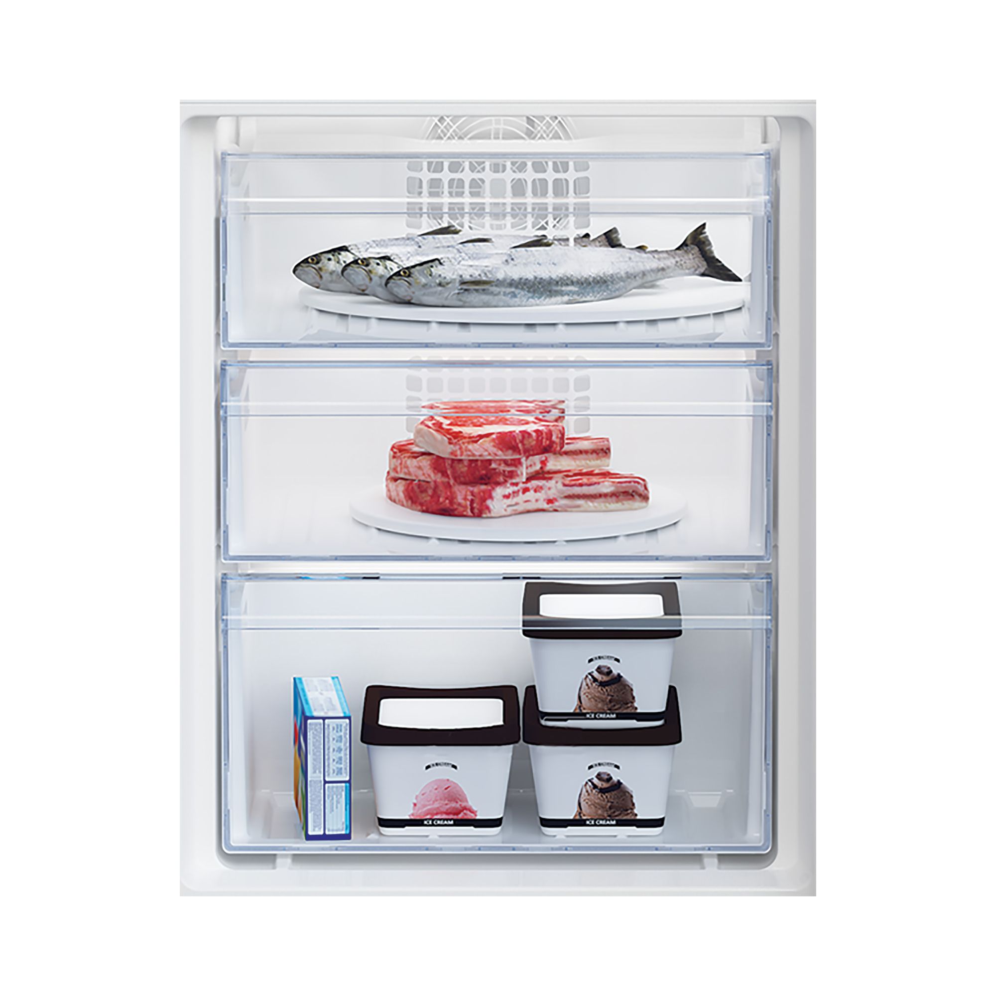 Beko BCFD473 70:30 Traditional Integrated Frost free Fridge freezer