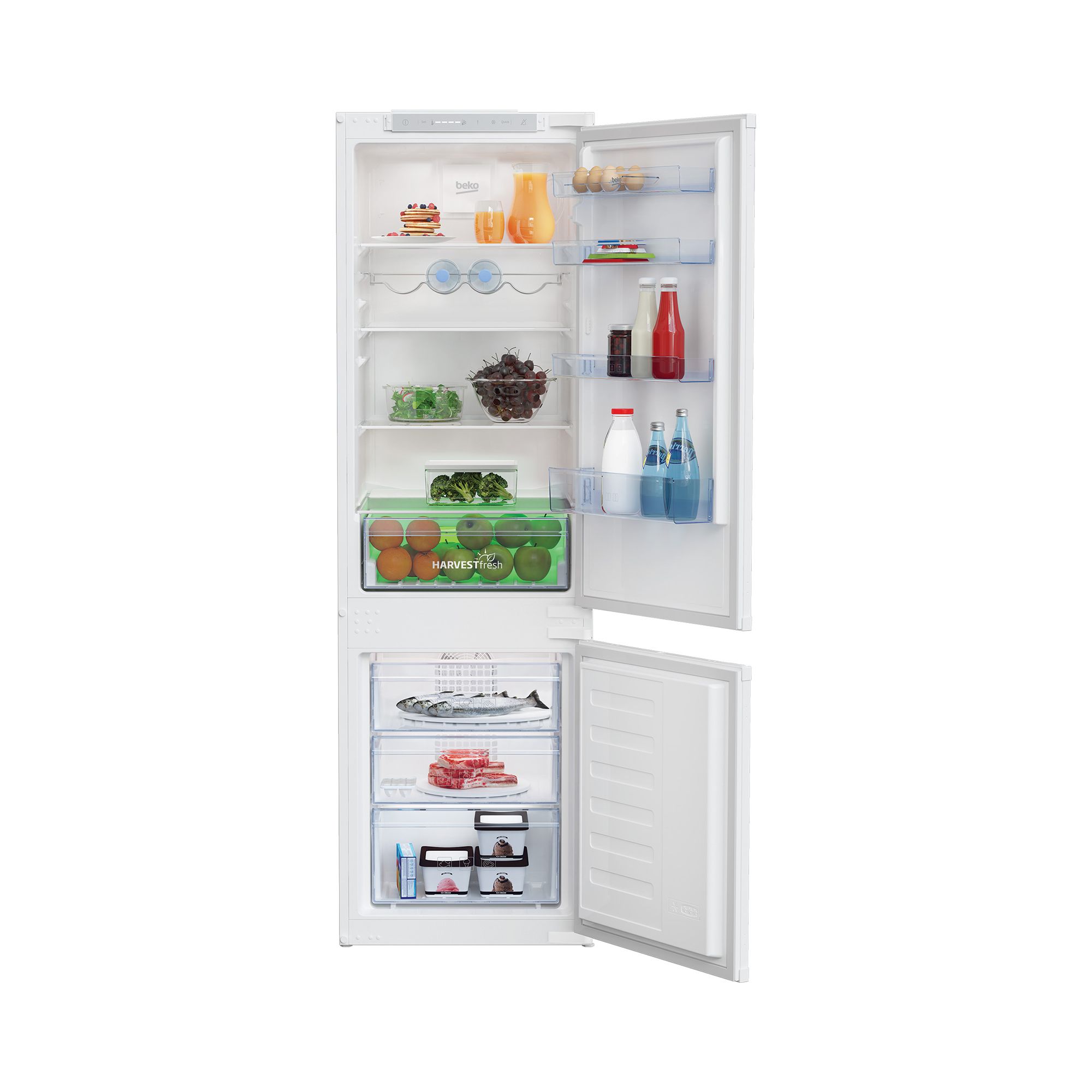 Beko BCFD4V73 70:30 Integrated Frost free Fridge freezer