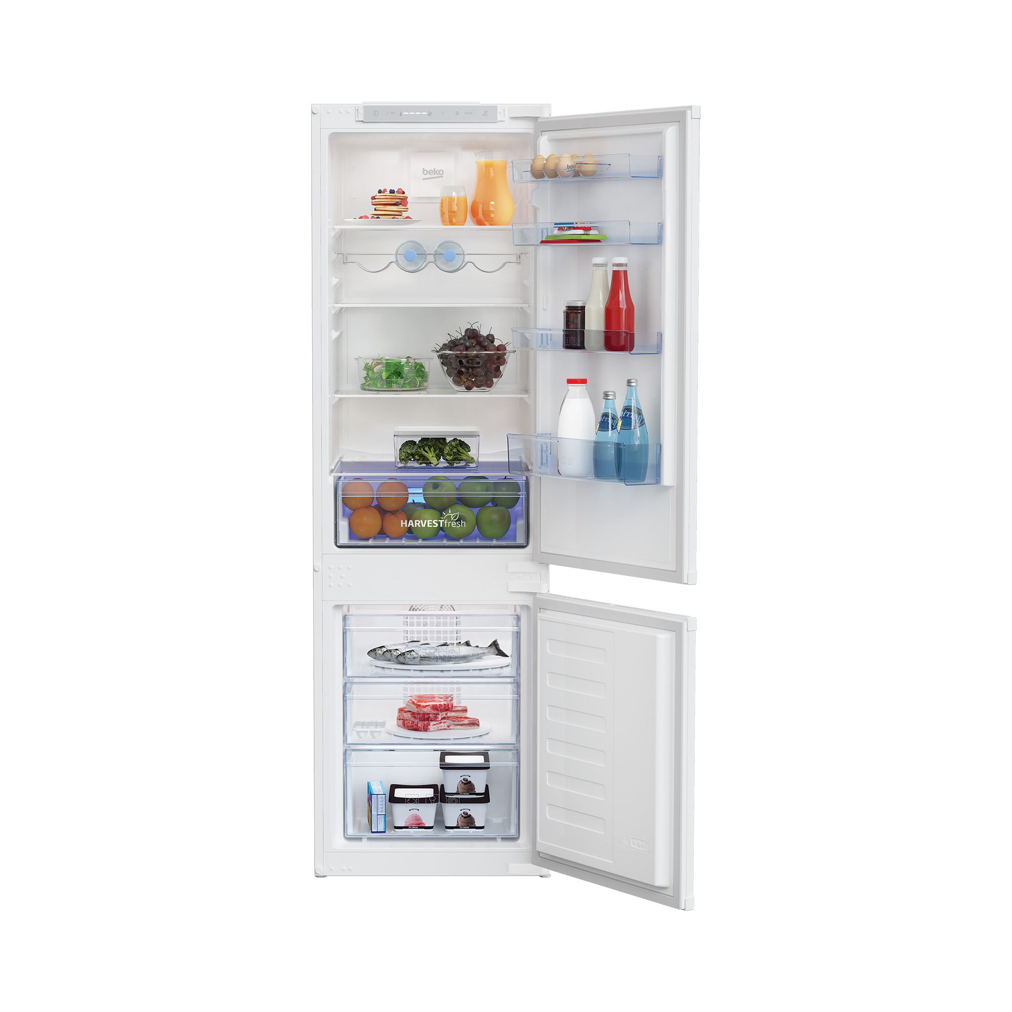 Beko BCFD4V73 70:30 Traditional Integrated Frost free Fridge freezer