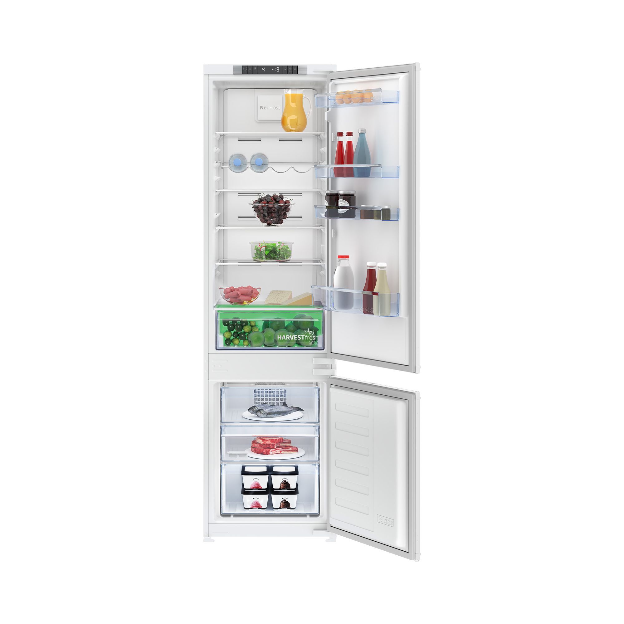 Beko BCND4V973 70:30 Traditional Integrated Frost free Fridge freezer