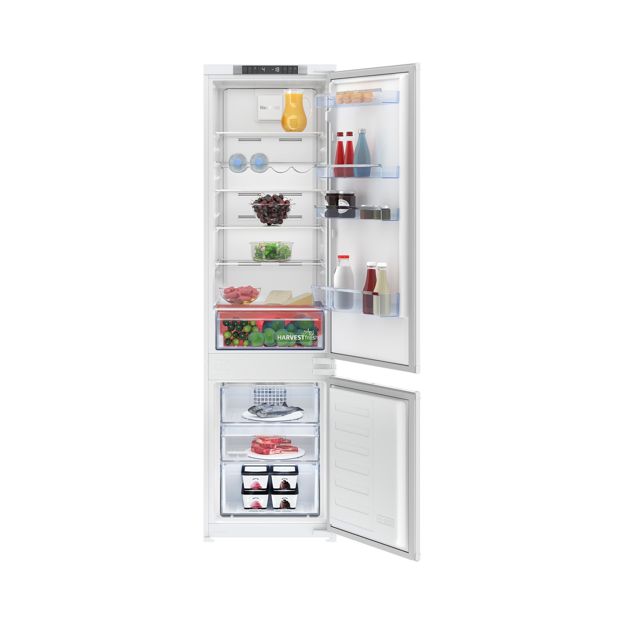 Beko BCND4V973 70:30 Traditional Integrated Frost free Fridge freezer