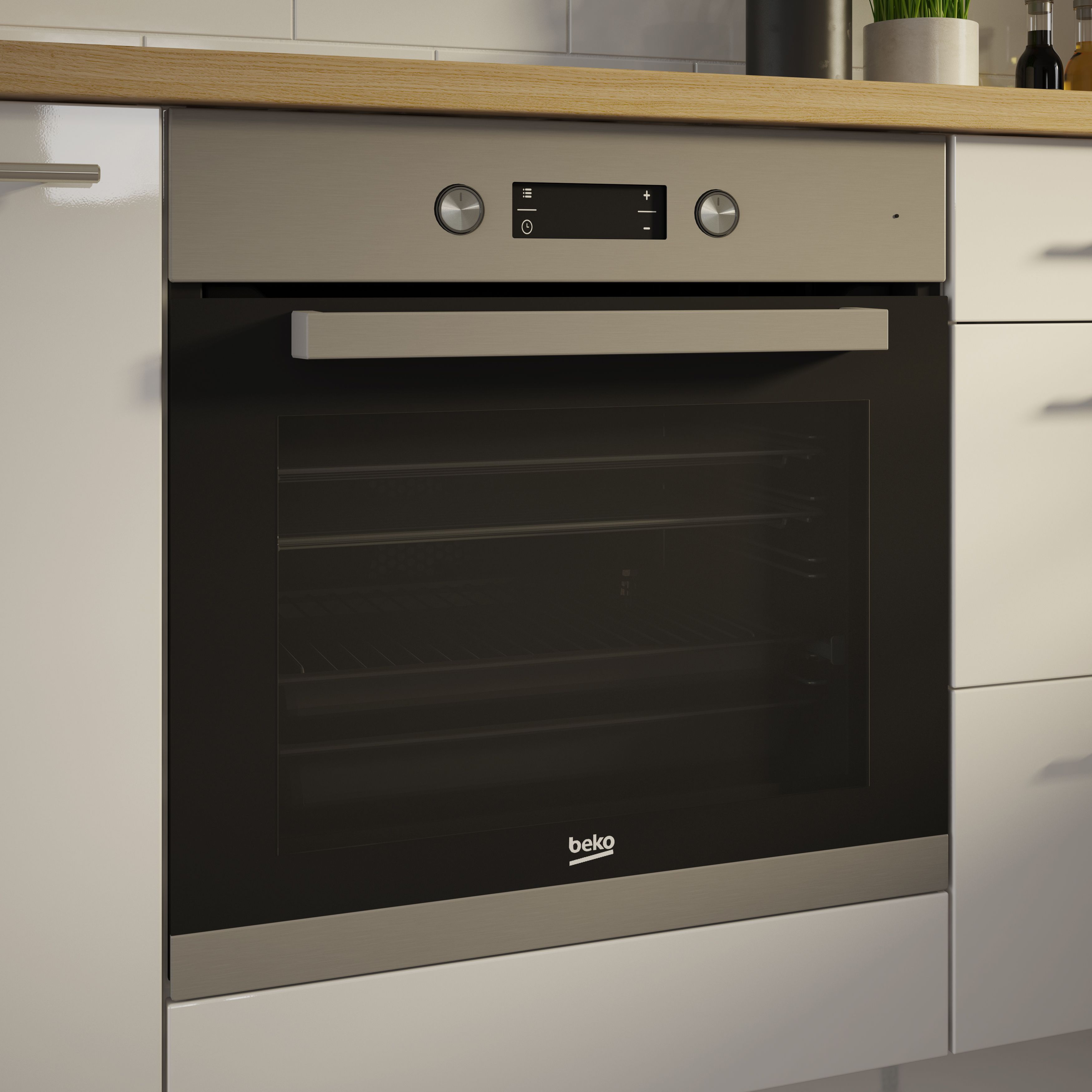 Beko BQM22301XC Built-in Single Multifunction Oven - Black & stainless steel