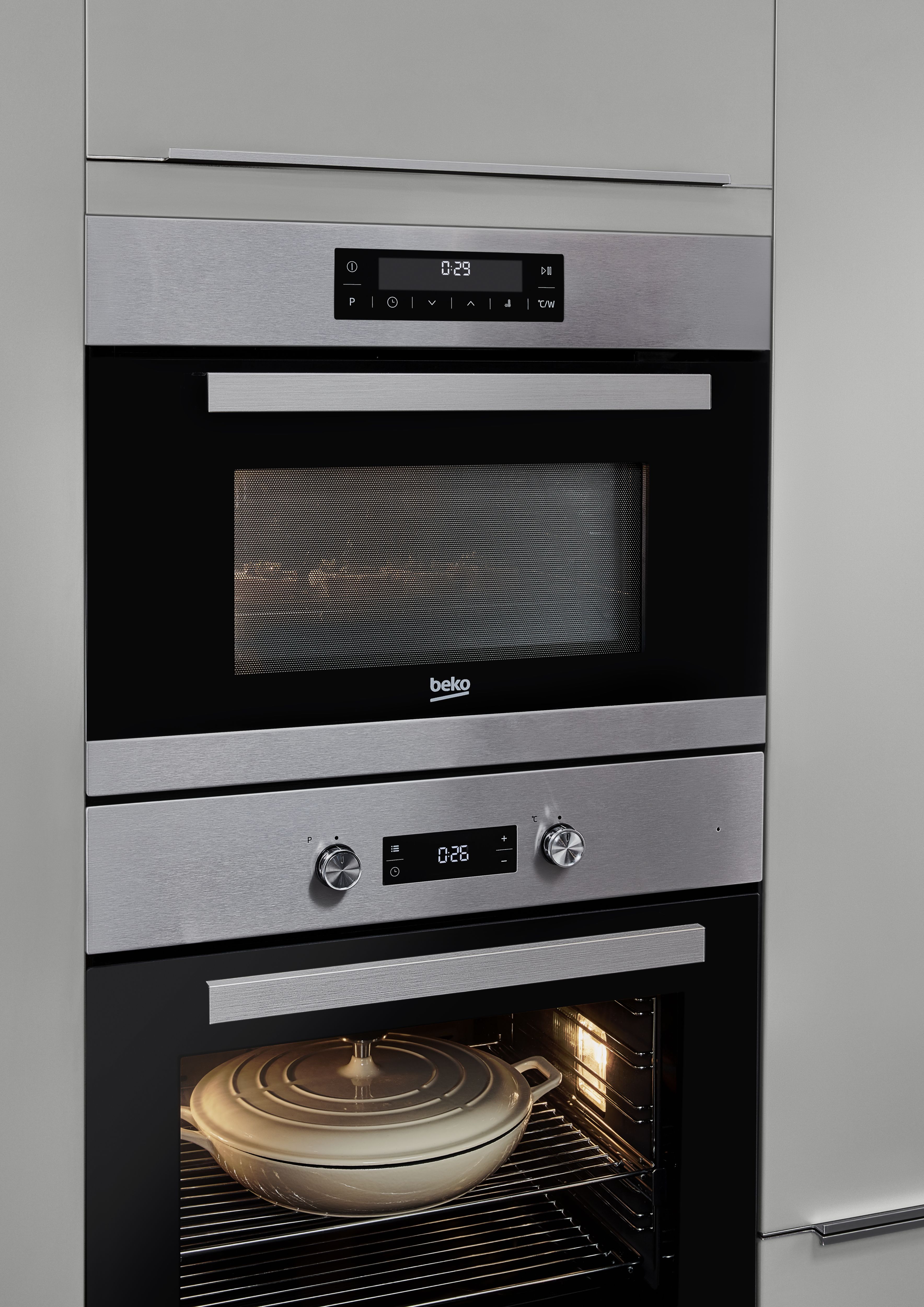 Beko BQM22301XC Built-in Single Multifunction Oven - Black & stainless steel