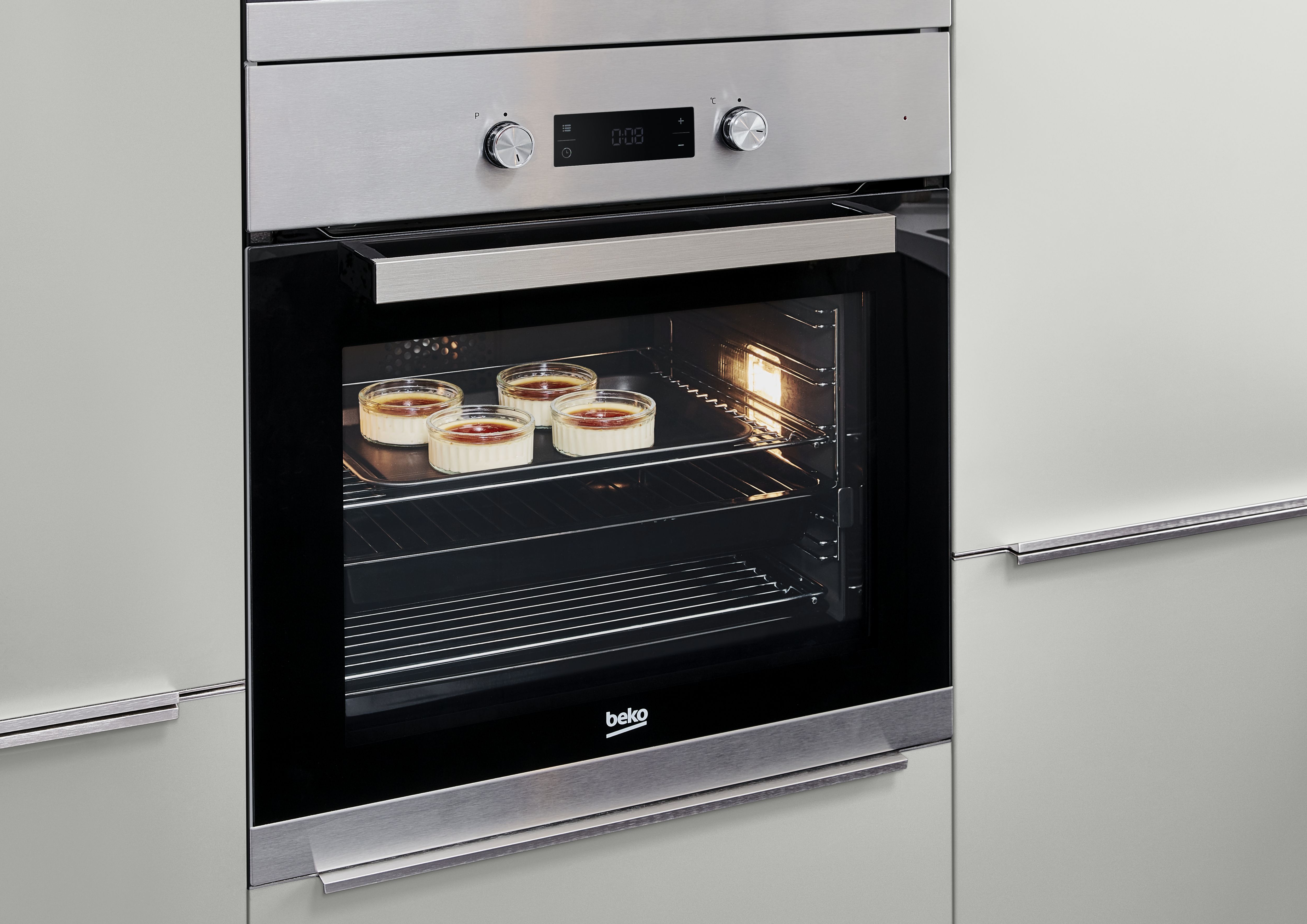 Beko BQM22301XC Built-in Single Multifunction Oven - Black & stainless steel