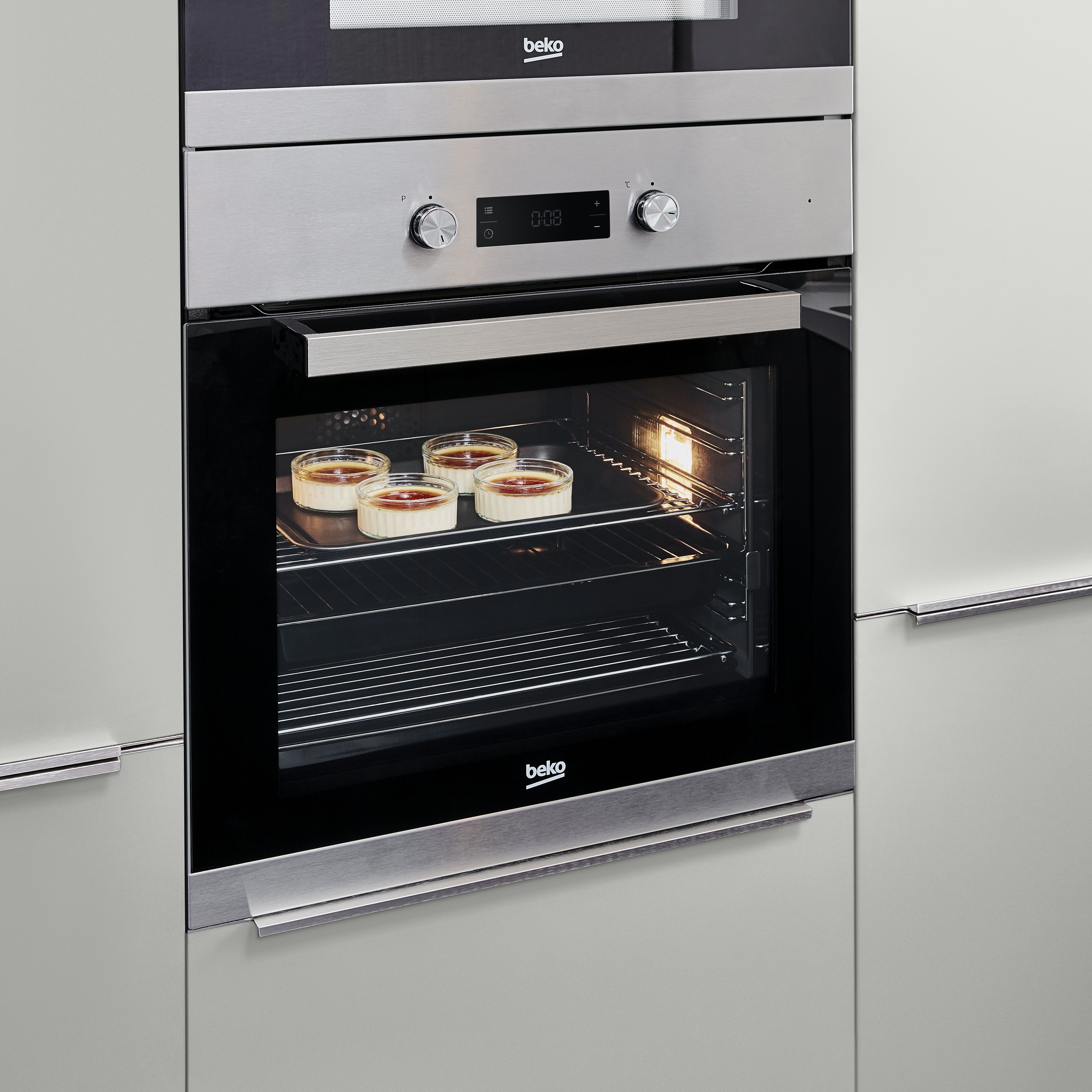 Beko BQM22301XC Built-in Single Multifunction Oven - Black & stainless steel