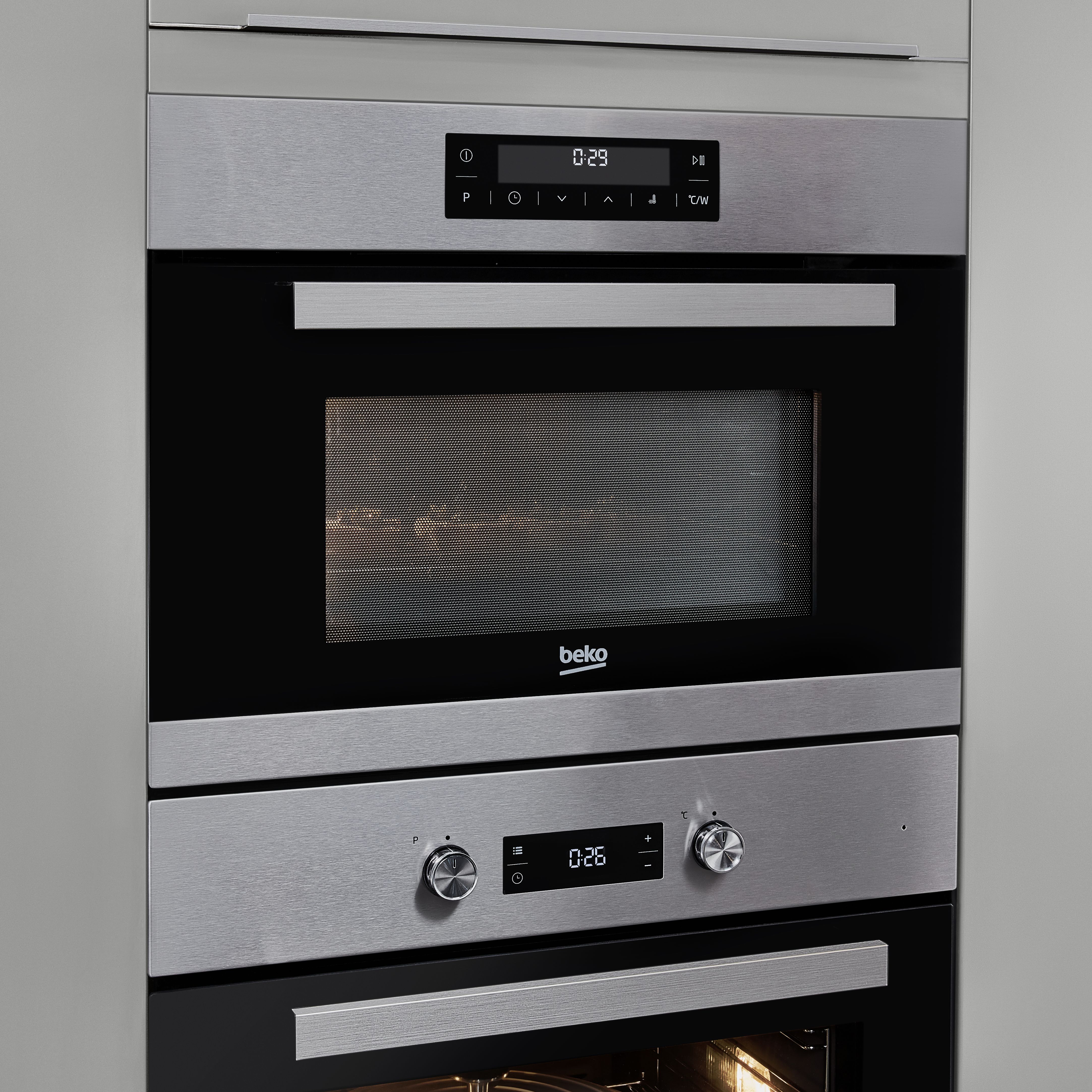 Beko BQM22301XC Built-in Single Multifunction Oven - Black & stainless steel