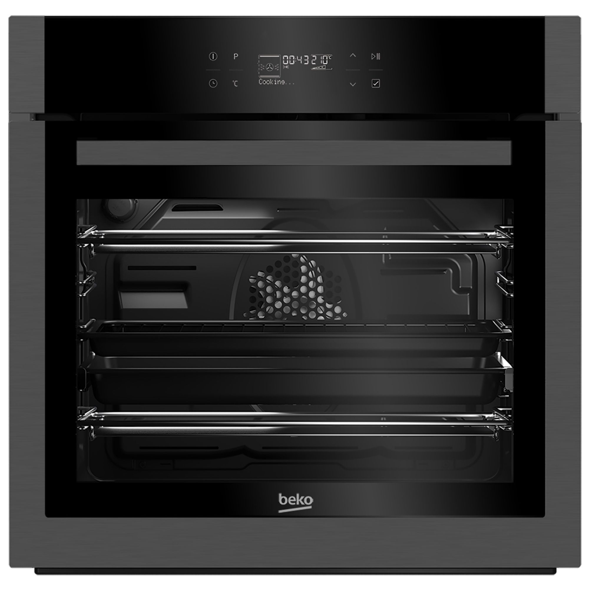 Beko BQM29500DXC Black Builtin Electric Single Multifunction Oven DIY at B&Q