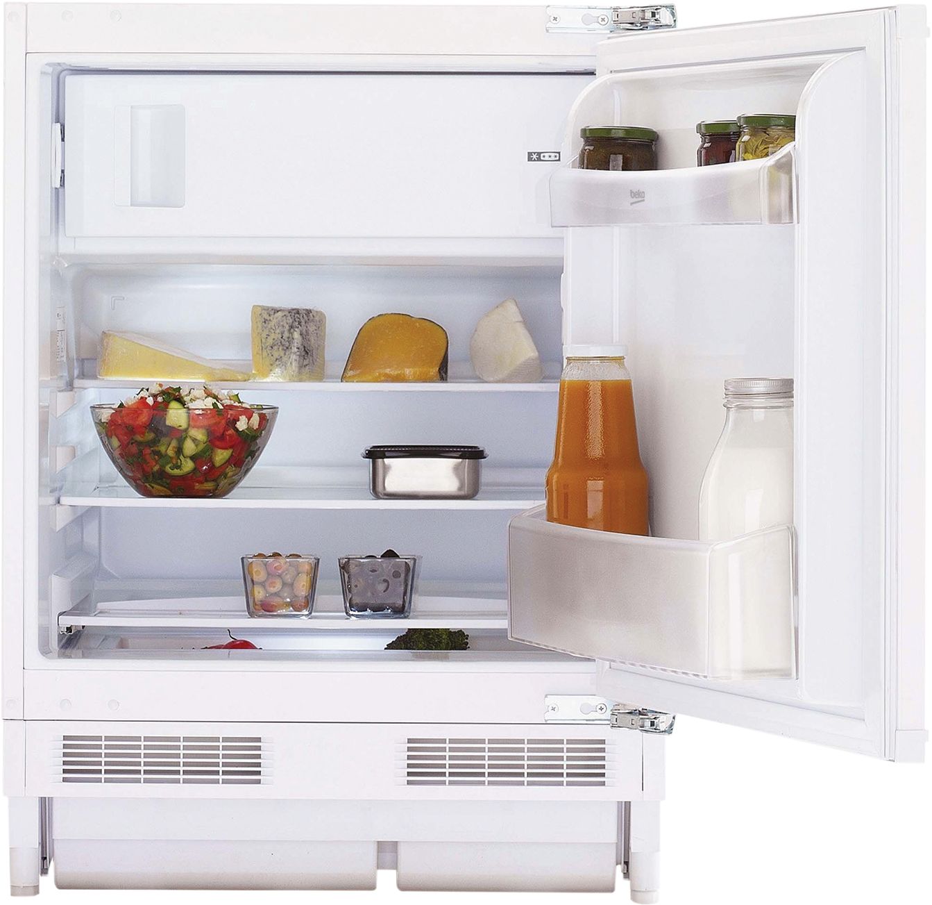 B&q integrated fridge deals freezer