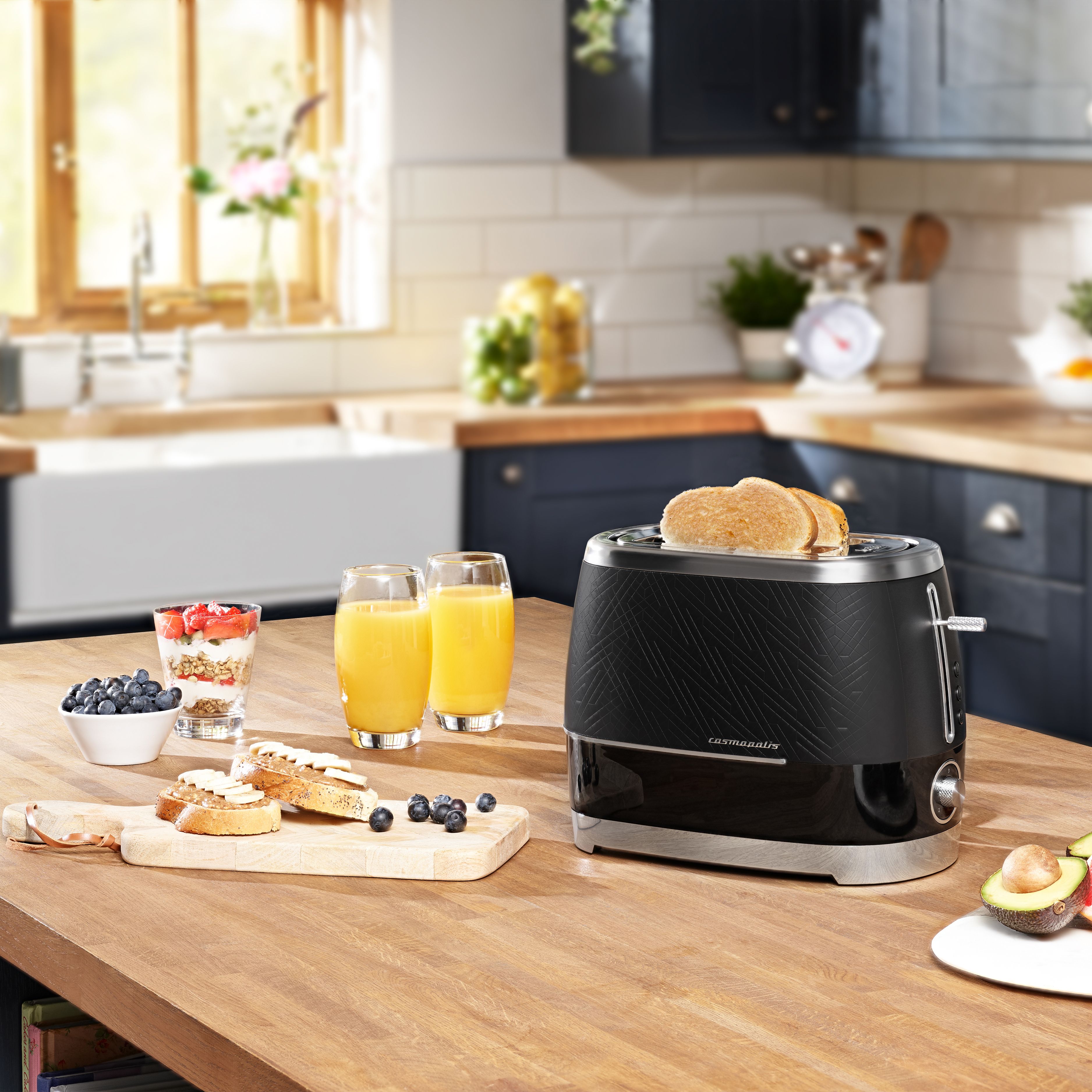 Beko Cosmopolis Black 2 slice toaster TAM8202B