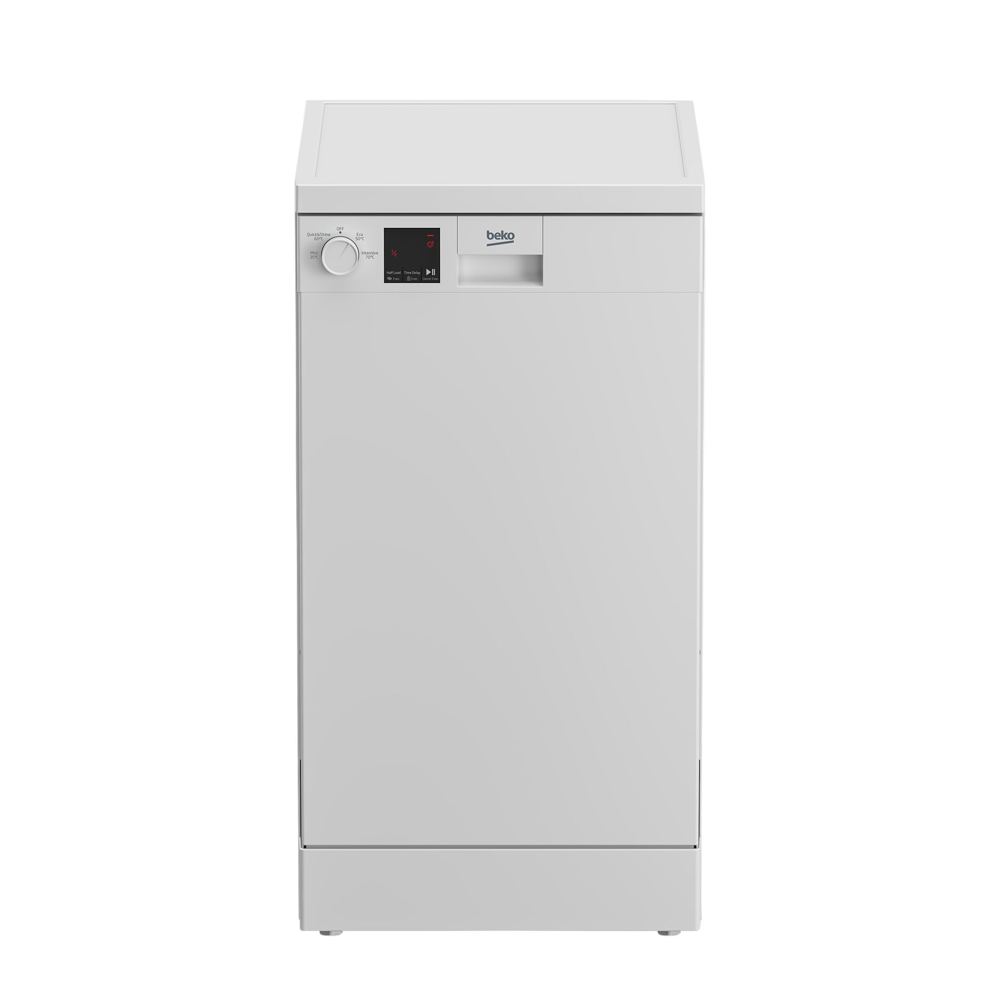 Beko DFS05Q10W Freestanding White Slimline Dishwasher DIY at B&Q