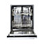 Beko DIN15Q10 Integrated Full size Dishwasher - Black & white