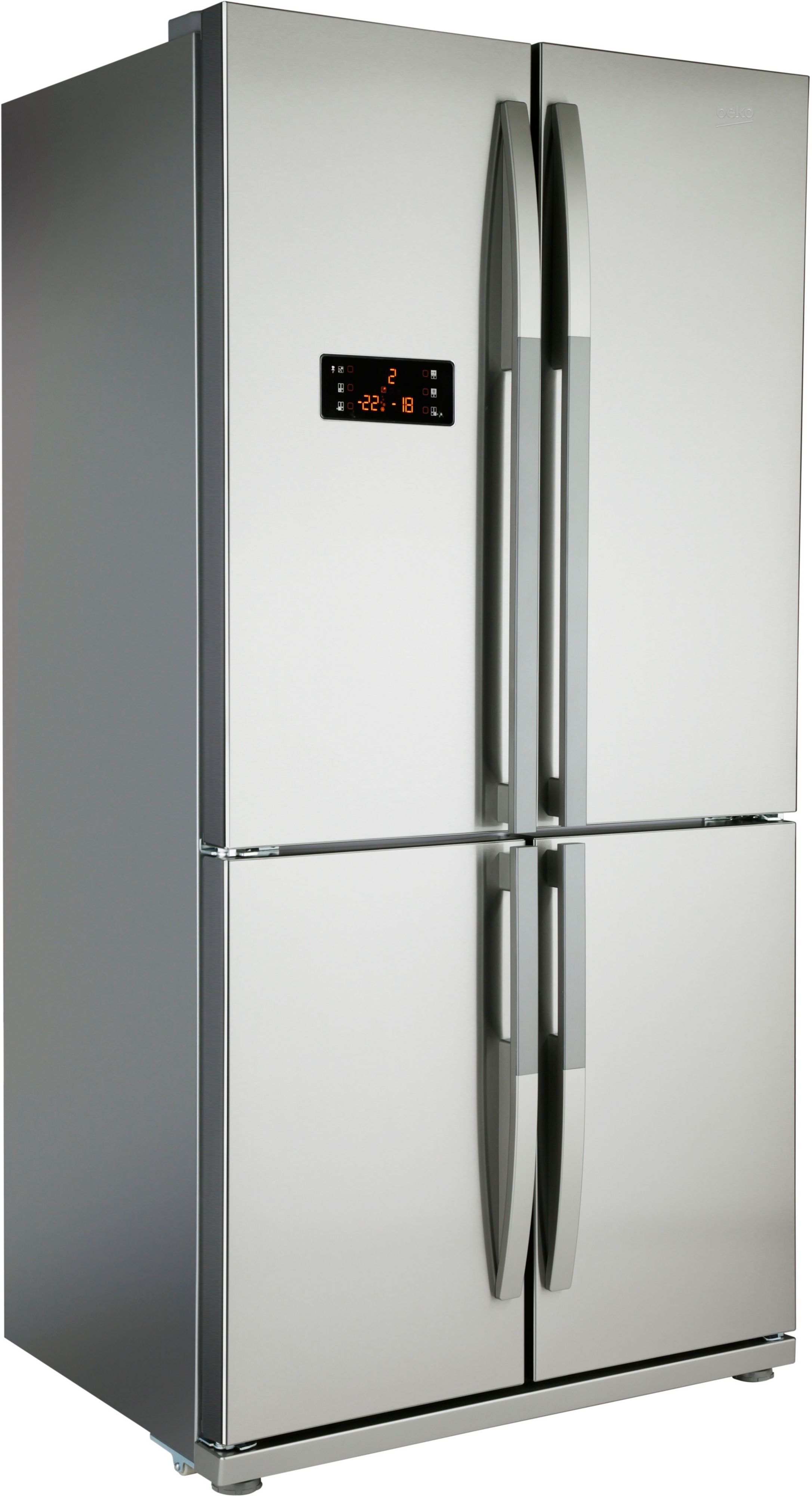 Beko Gne114610apx American Style Silver Freestanding Fridge Freezer Diy At B Q