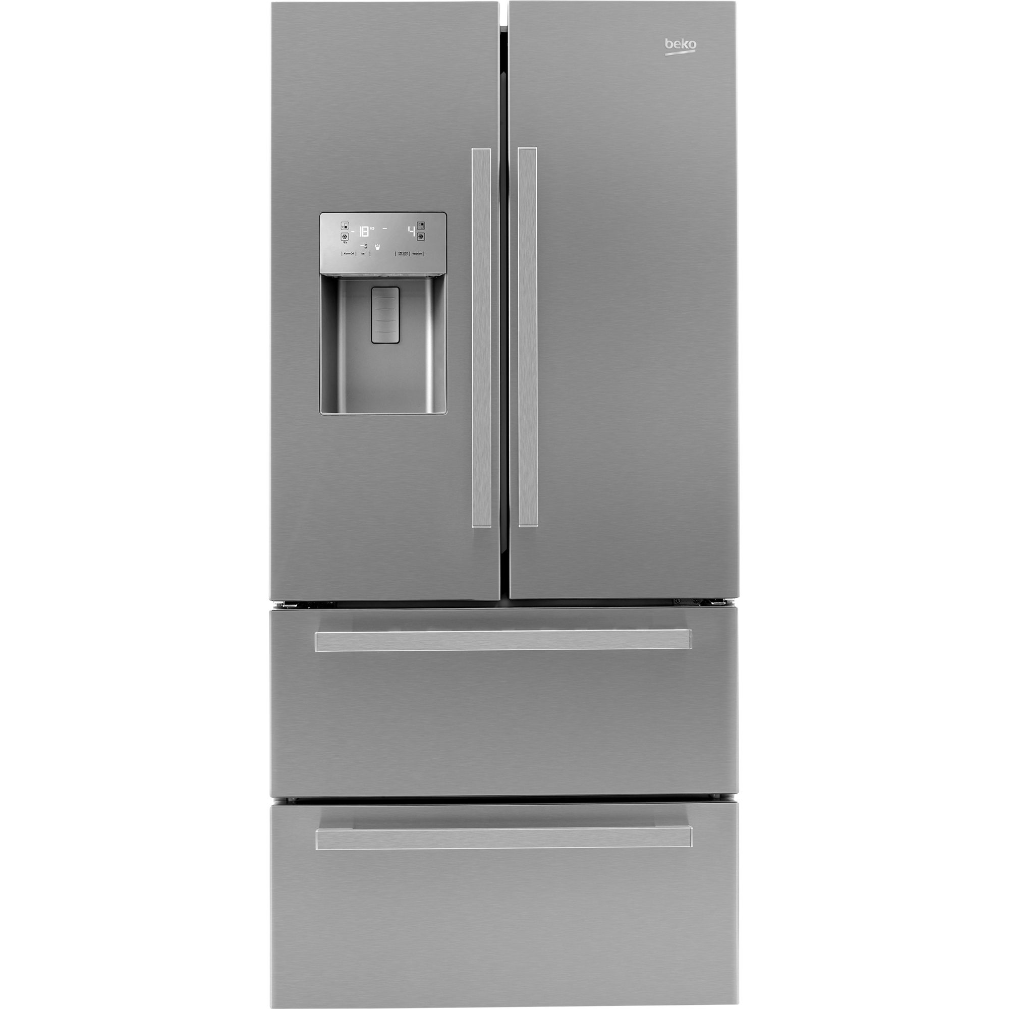 Beko Gne60520dx American Style Silver Freestanding Fridge Freezer Diy At B Q