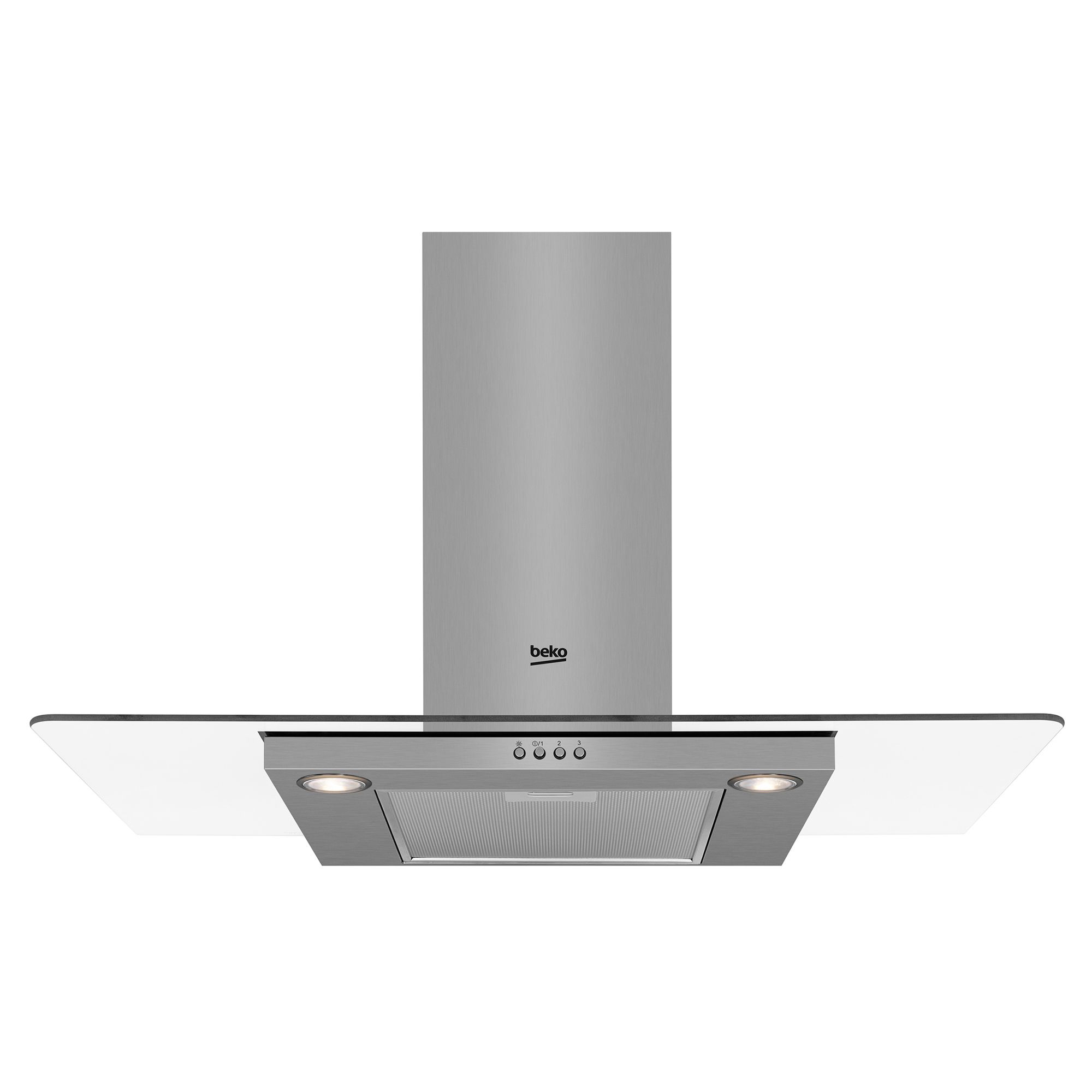 Beko HCF91620X Silver Stainless steel Chimney Cooker hood, (W)90cm