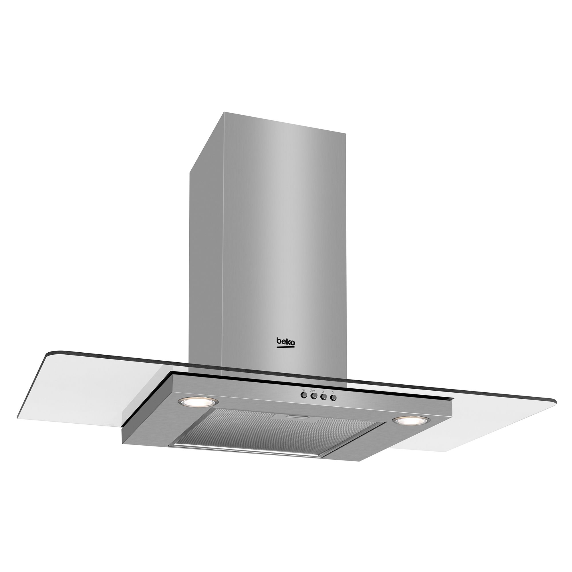 Beko HCF91620X Silver Stainless steel Chimney Cooker hood, (W)90cm