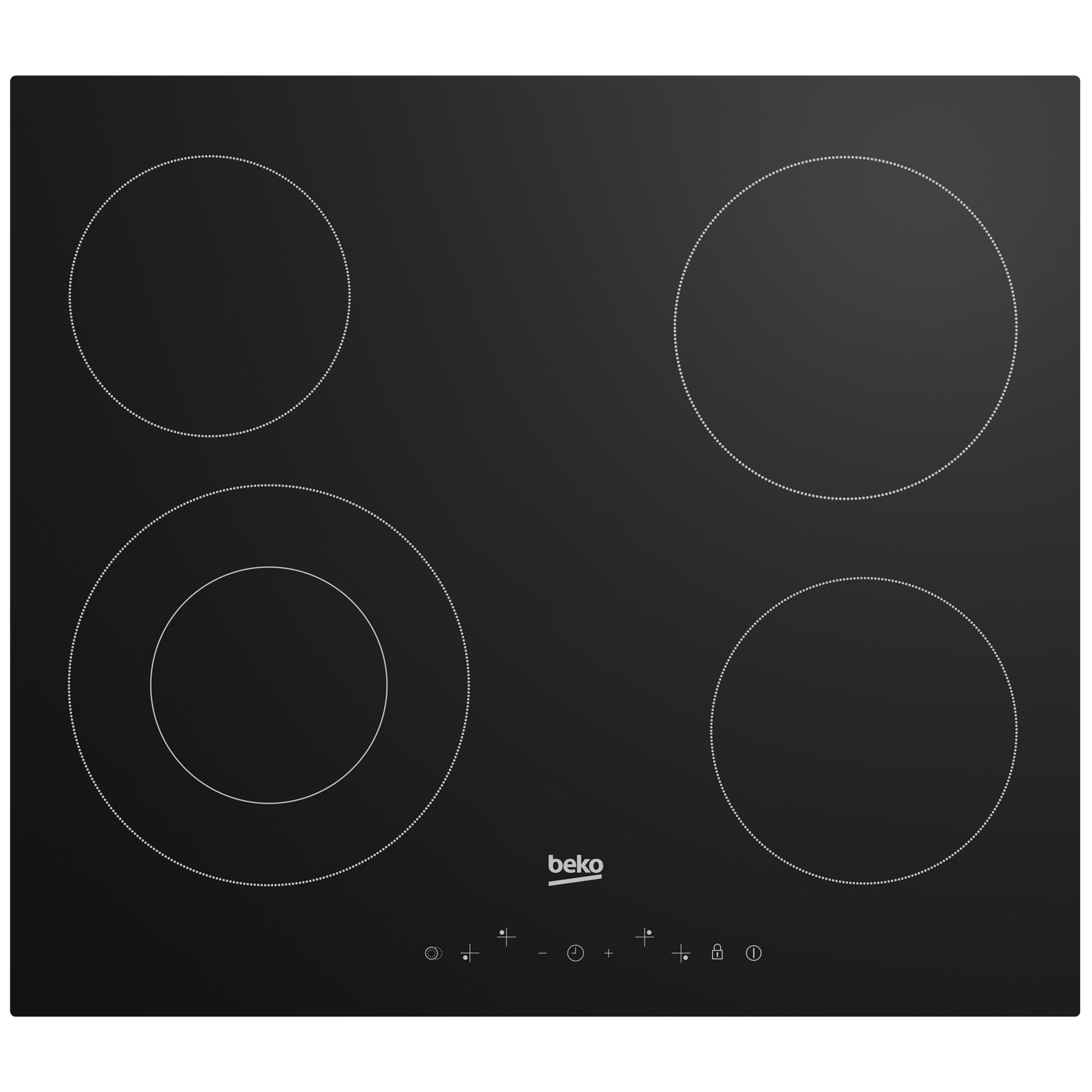 Beko HIC164402T 59cm Ceramic hob Black