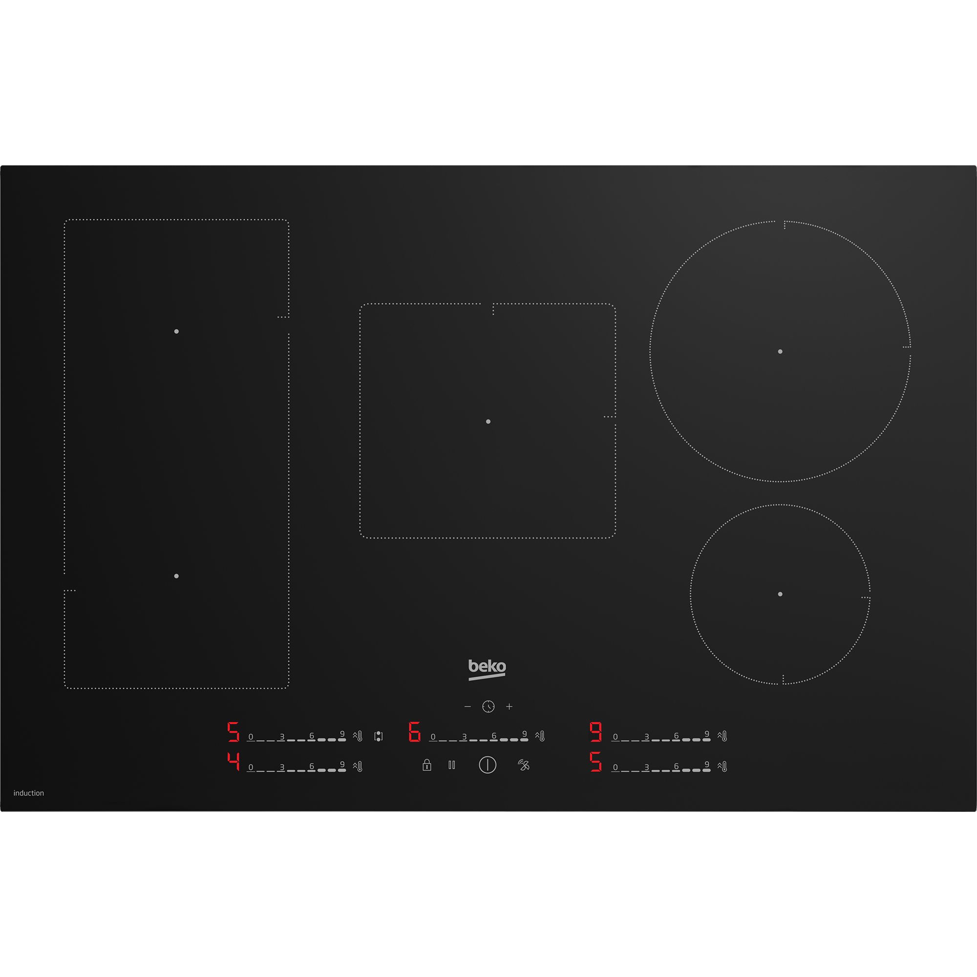 Beko HII85700UFT 78cm Induction Hob - Black