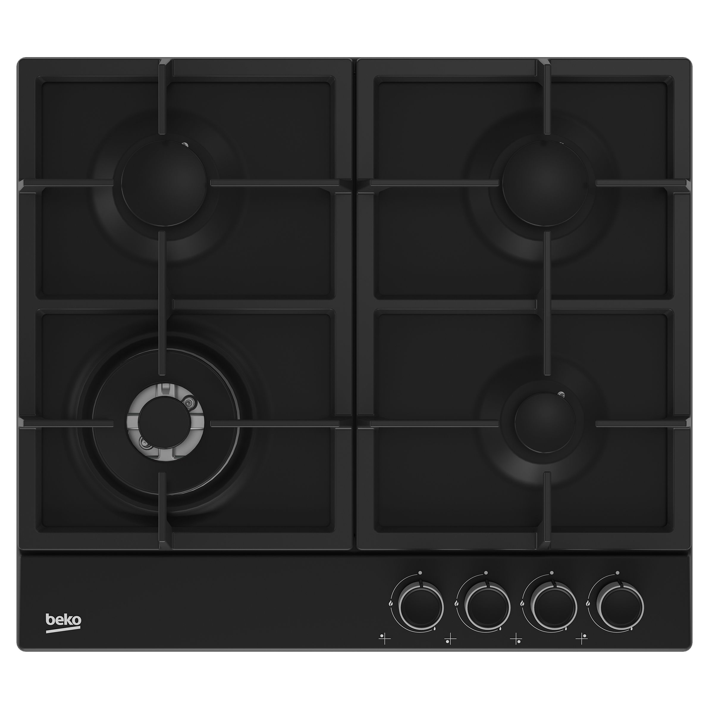 Beko HQBAW64225SB 58cm Gas Hob Black at B&Q