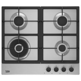 Beko HQBAW64225SX 4 Burner Gas Hob (W)580mm - Stainless Steel