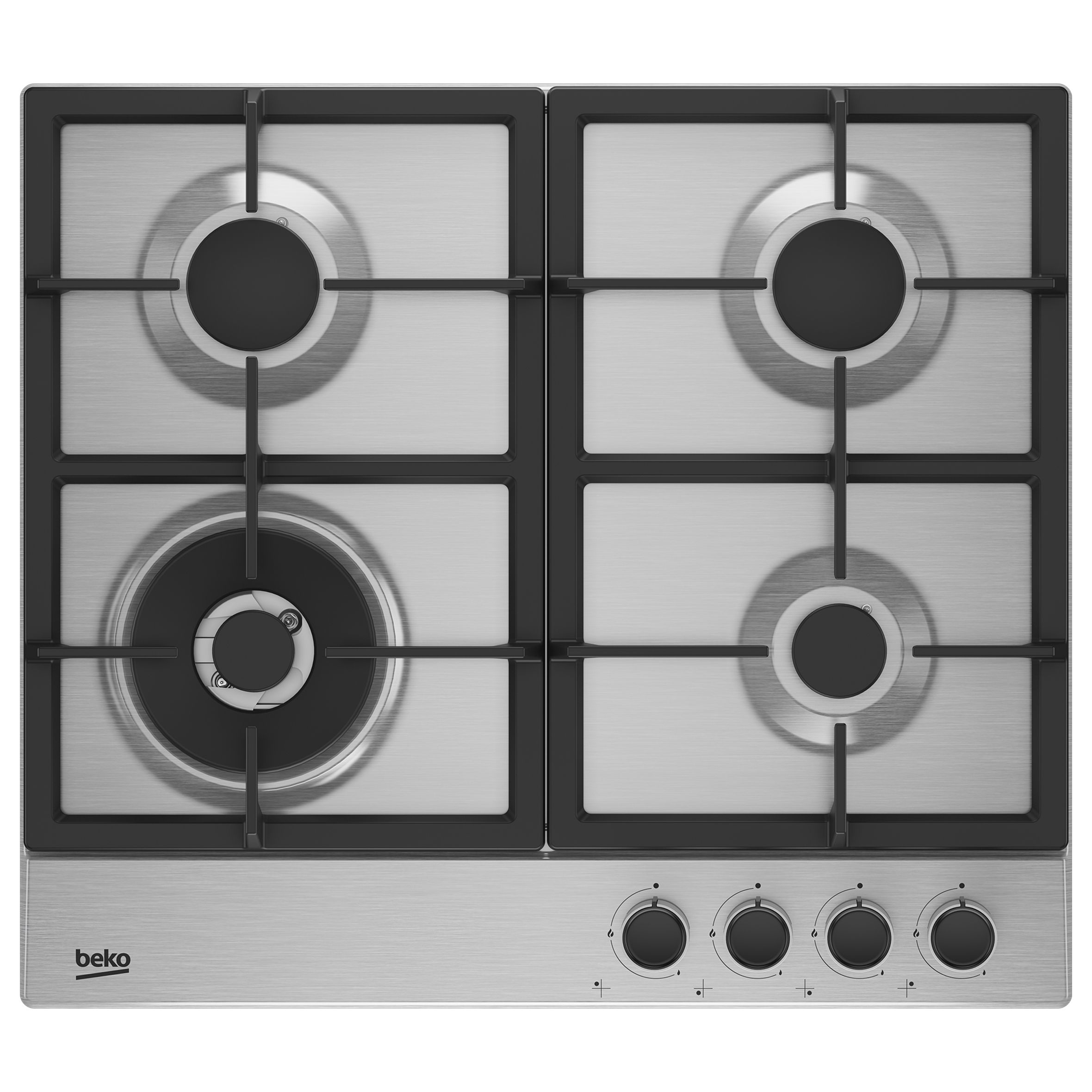 Beko HQBAW64225SX 58cm Gas Hob Stainless Steel DIY at B&Q