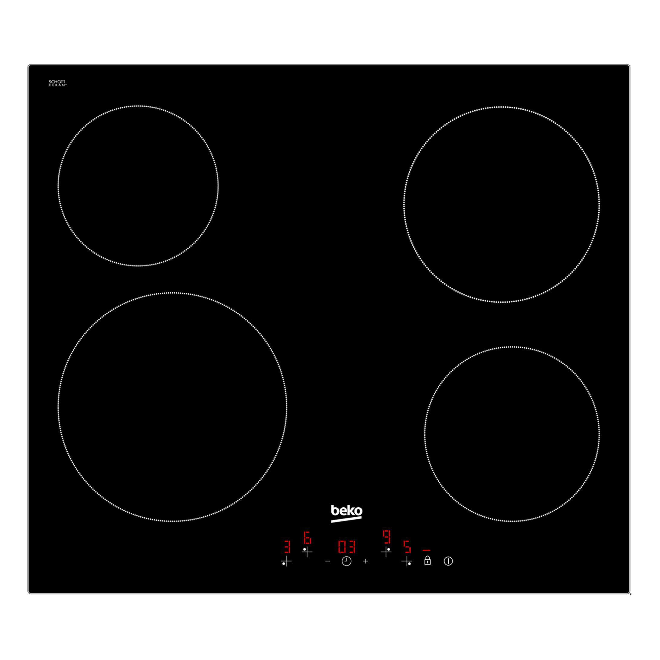 Beko HQC 64401 58cm Ceramic Hob - Black