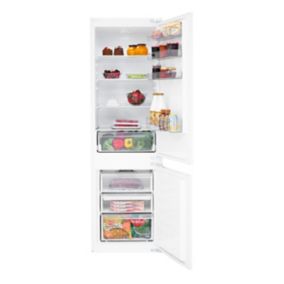 Beko ICQFD373 70:30 Integrated Frost free Fridge freezer - White