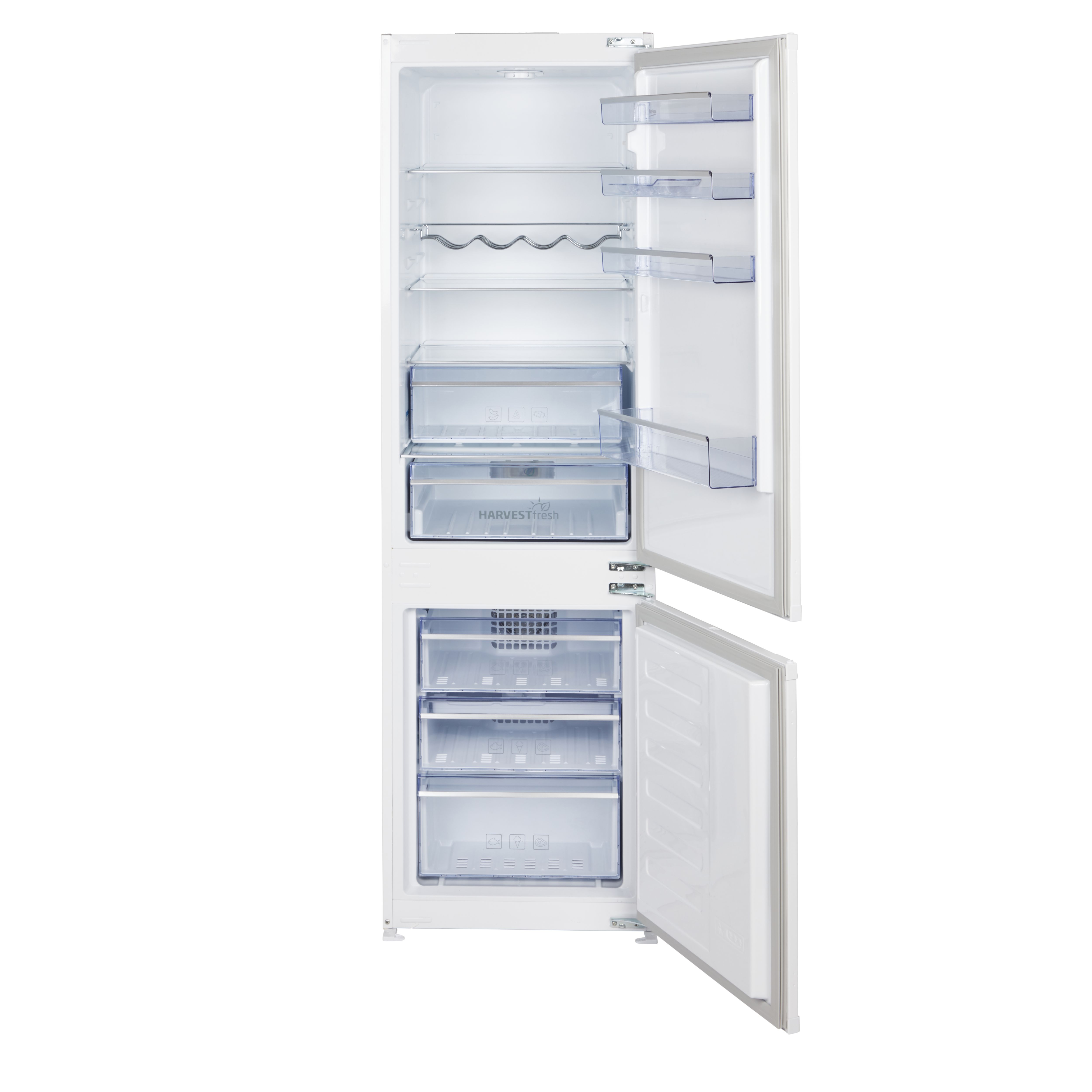 Beko ICQFVD373 70:30 Integrated Frost free Fridge freezer - White