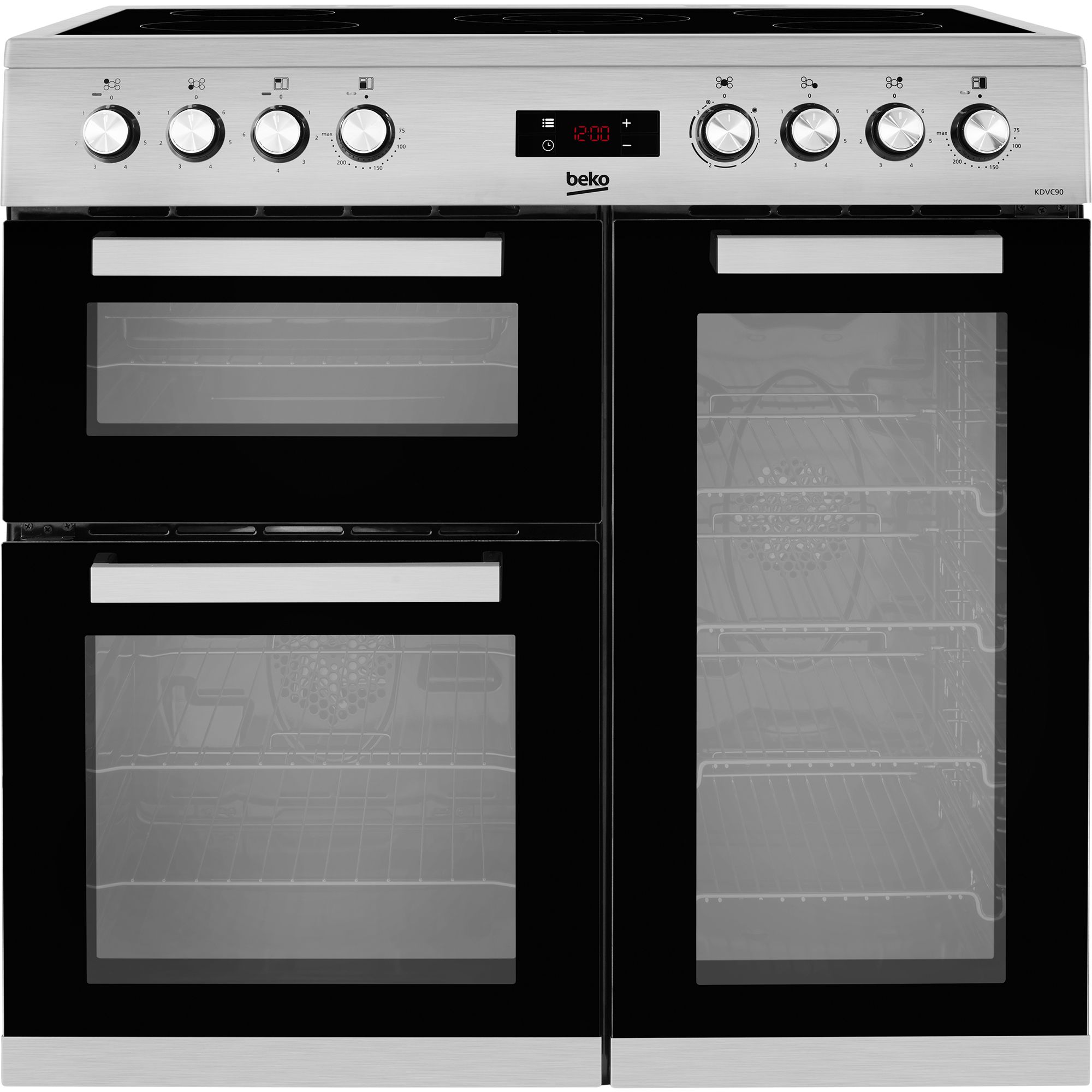 Beko KDVC90X Freestanding Electric Range cooker with Ceramic Hob