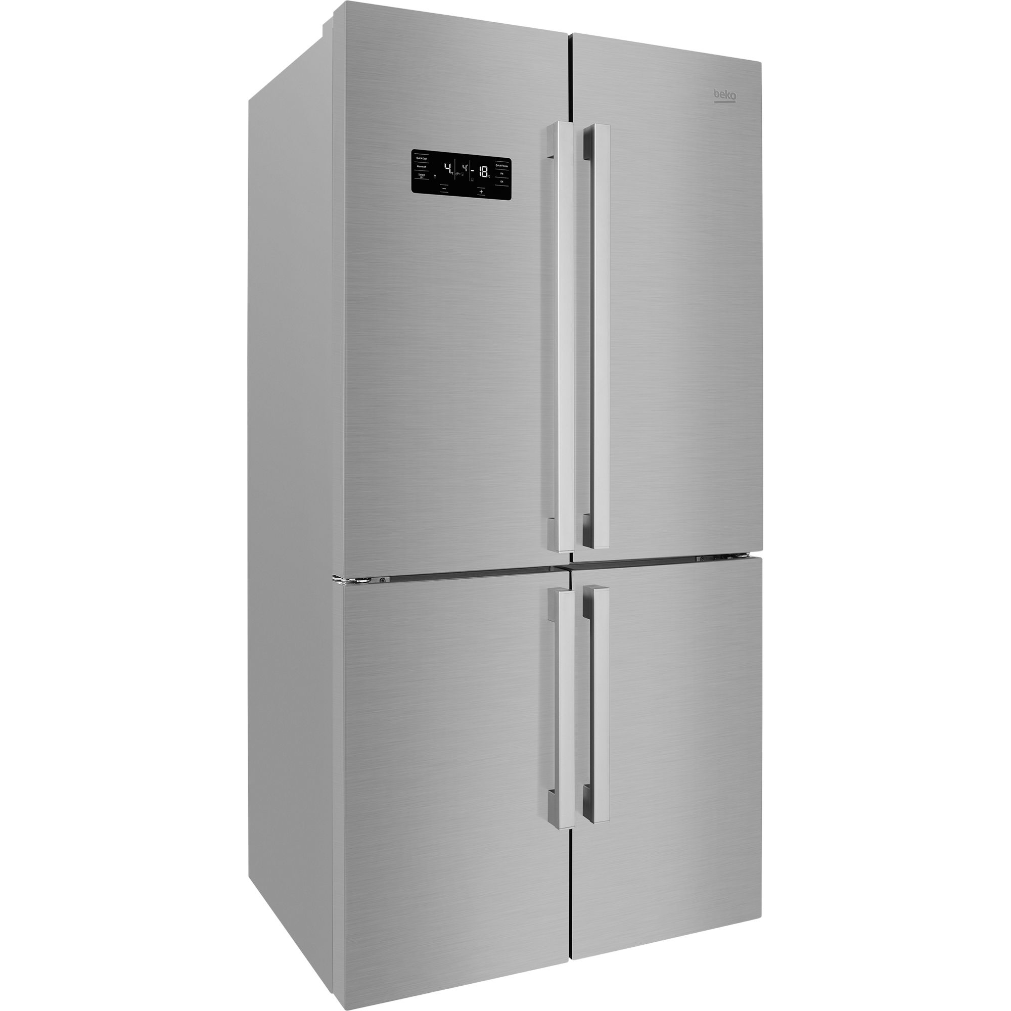 Beko MN1416224PX American style Freestanding Defrosting Fridge freezer - Silver stainless steel effect
