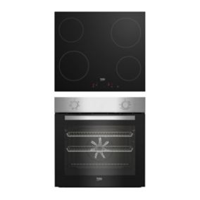 Beko QBSE222X Built-in Multifunction Oven & hob pack - Stainless steel