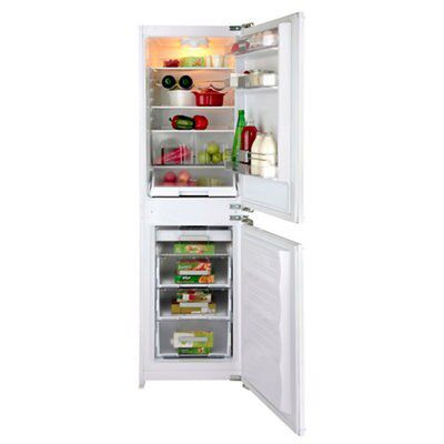Beko QC55F 70:30 Integrated Frost free Fridge freezer - White