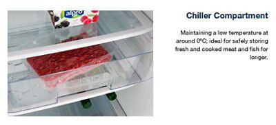 Beko QC55F 70:30 Integrated Frost free Fridge freezer - White