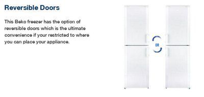 Beko QC55F 70:30 Integrated Frost free Fridge freezer - White