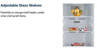 Beko QC55F 70:30 Integrated Frost free Fridge freezer - White