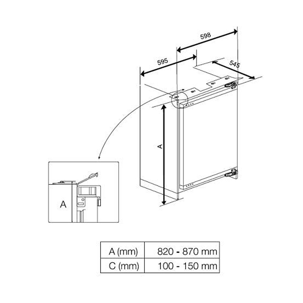 Beko QZ32 Integrated Manual defrost Freezer - White