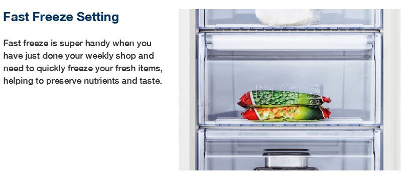 Beko QZ32 Integrated Manual defrost Freezer - White