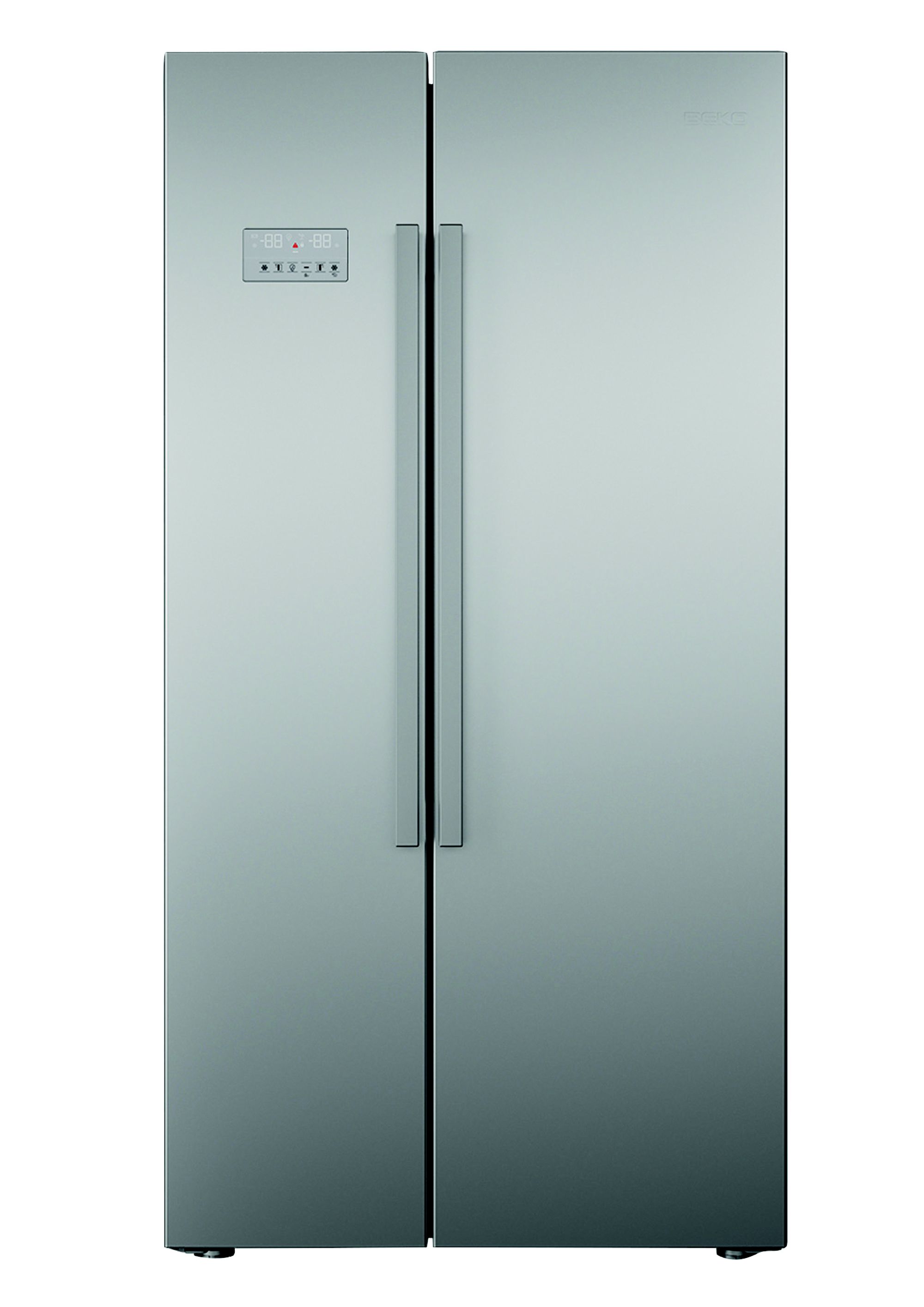 Beko RAS121LS American style Freestanding Frost free Fridge freezer - Silver