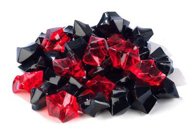 Beldray Acrylic Black & red Fuel effect crystals
